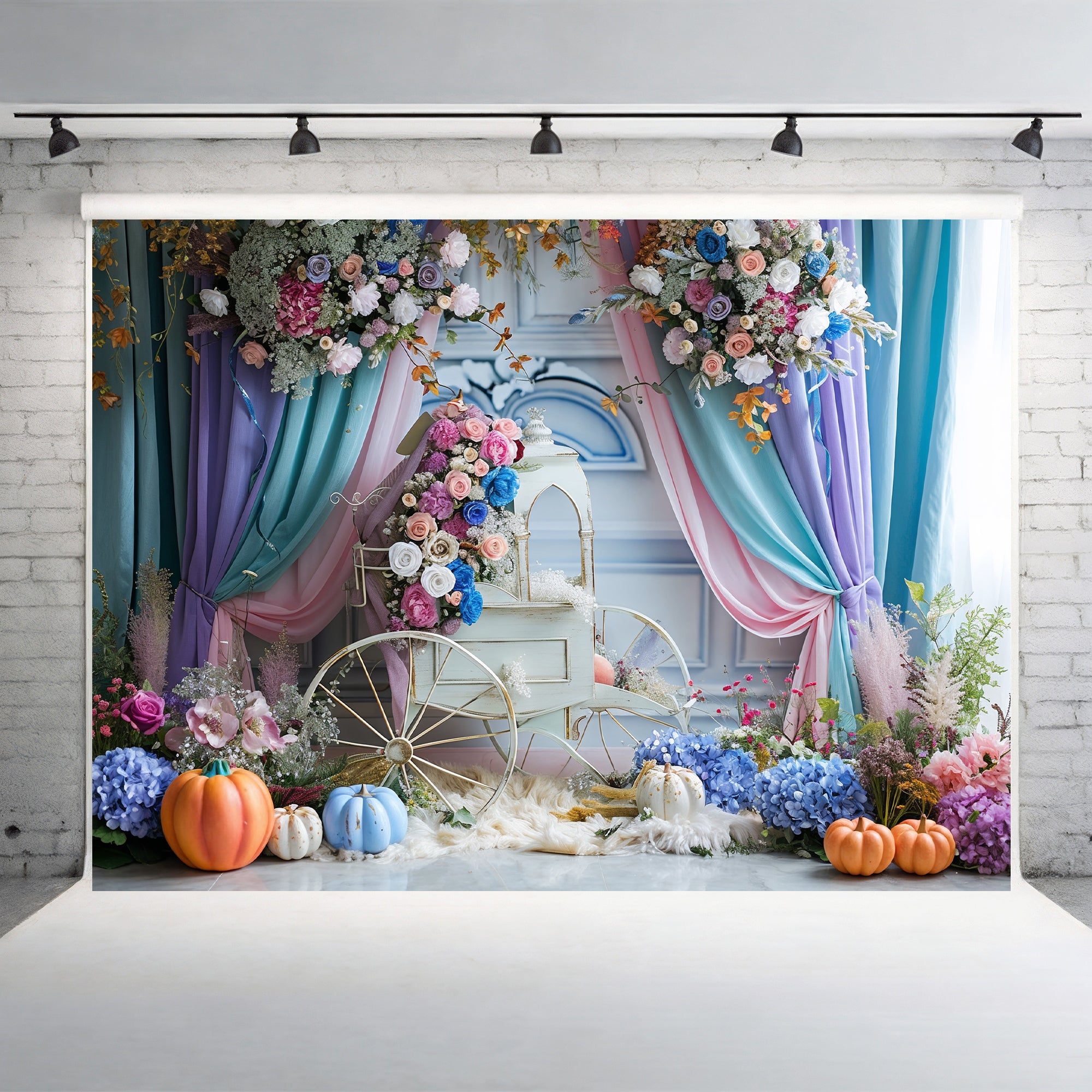 Fairytale Carriage & Floral Backdrop