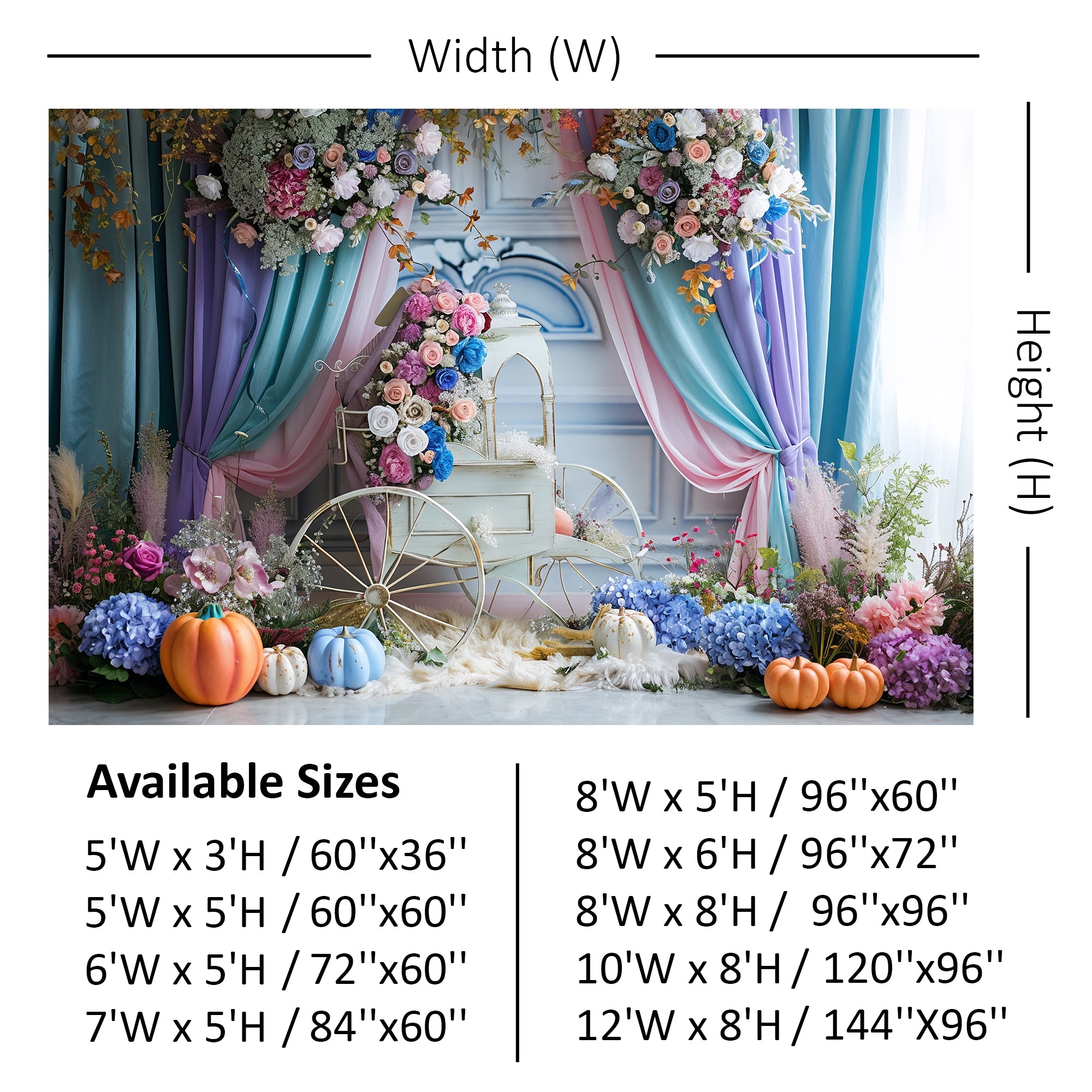 Fairytale Carriage & Floral Backdrop