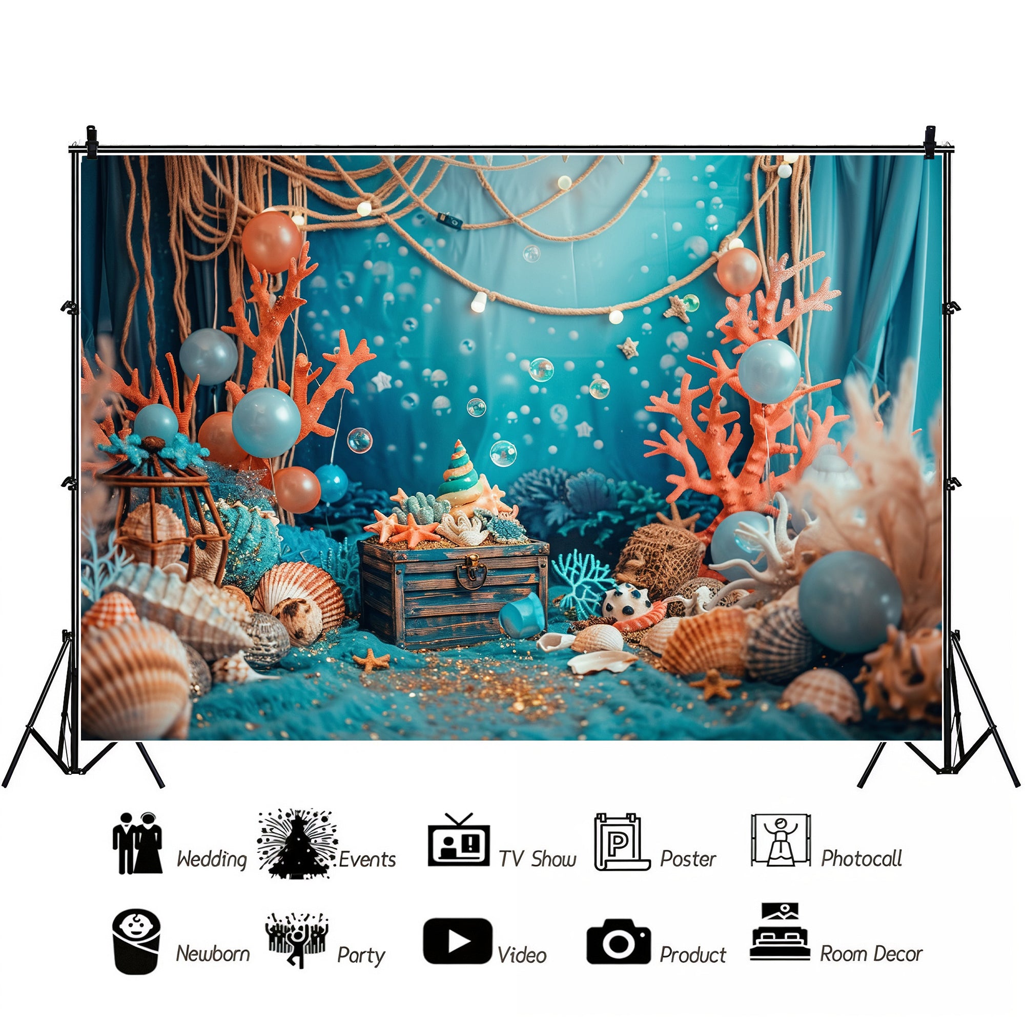Deep Sea Treasure Adventure Backdrop