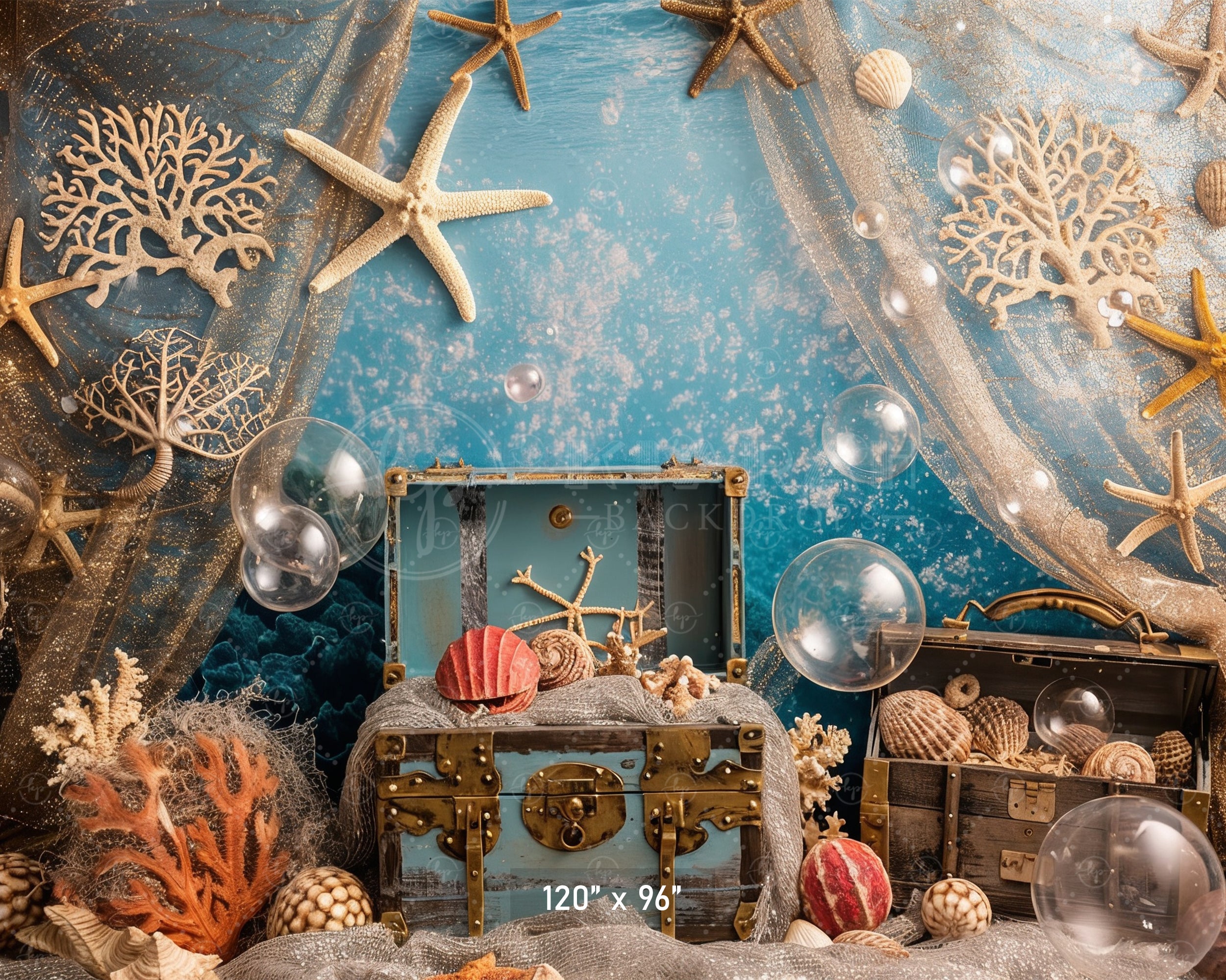 Enchanted Treasure Cove Backdrop