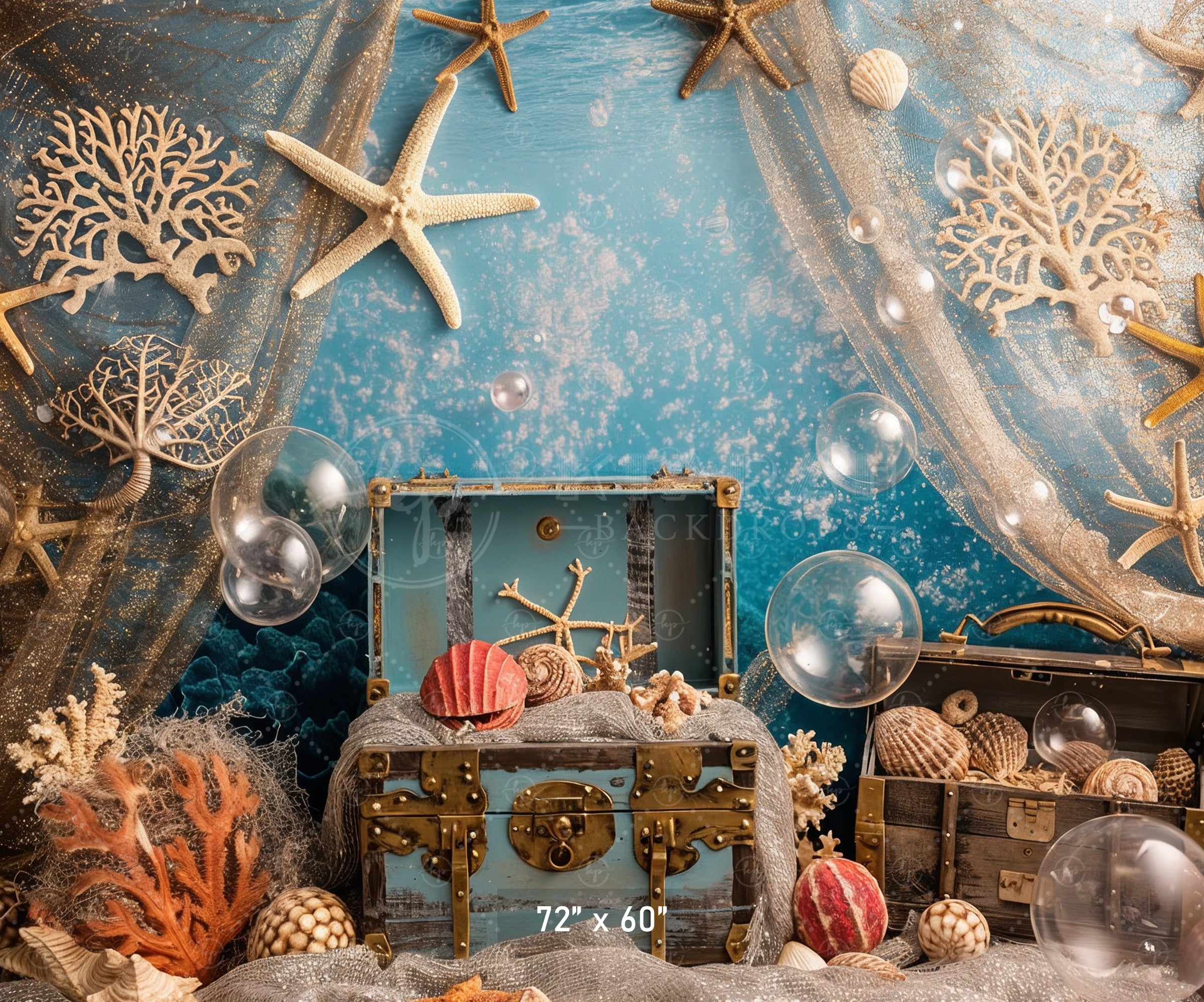 Enchanted Treasure Cove Backdrop