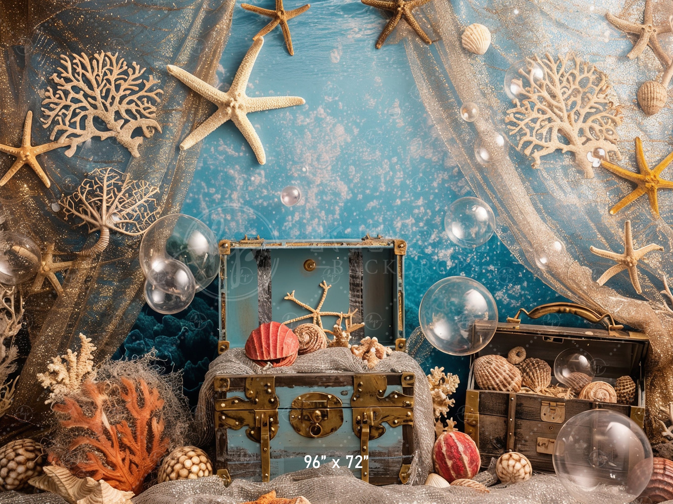 Enchanted Treasure Cove Backdrop