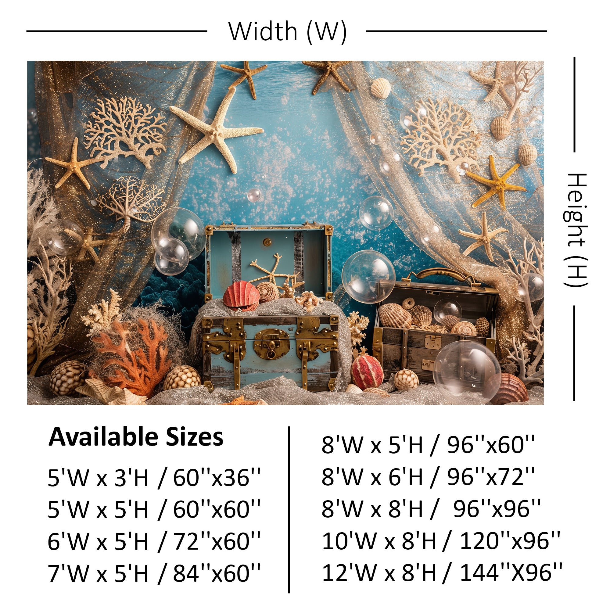 Enchanted Treasure Cove Backdrop