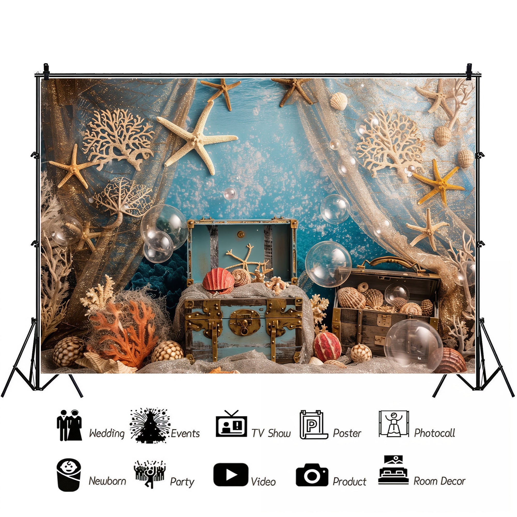 Enchanted Treasure Cove Backdrop