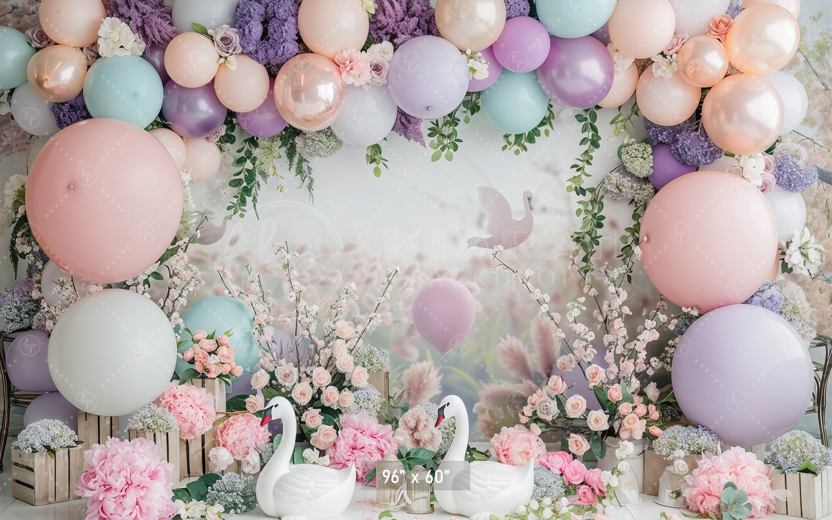 Dreamy Swan Meadow Backdrop