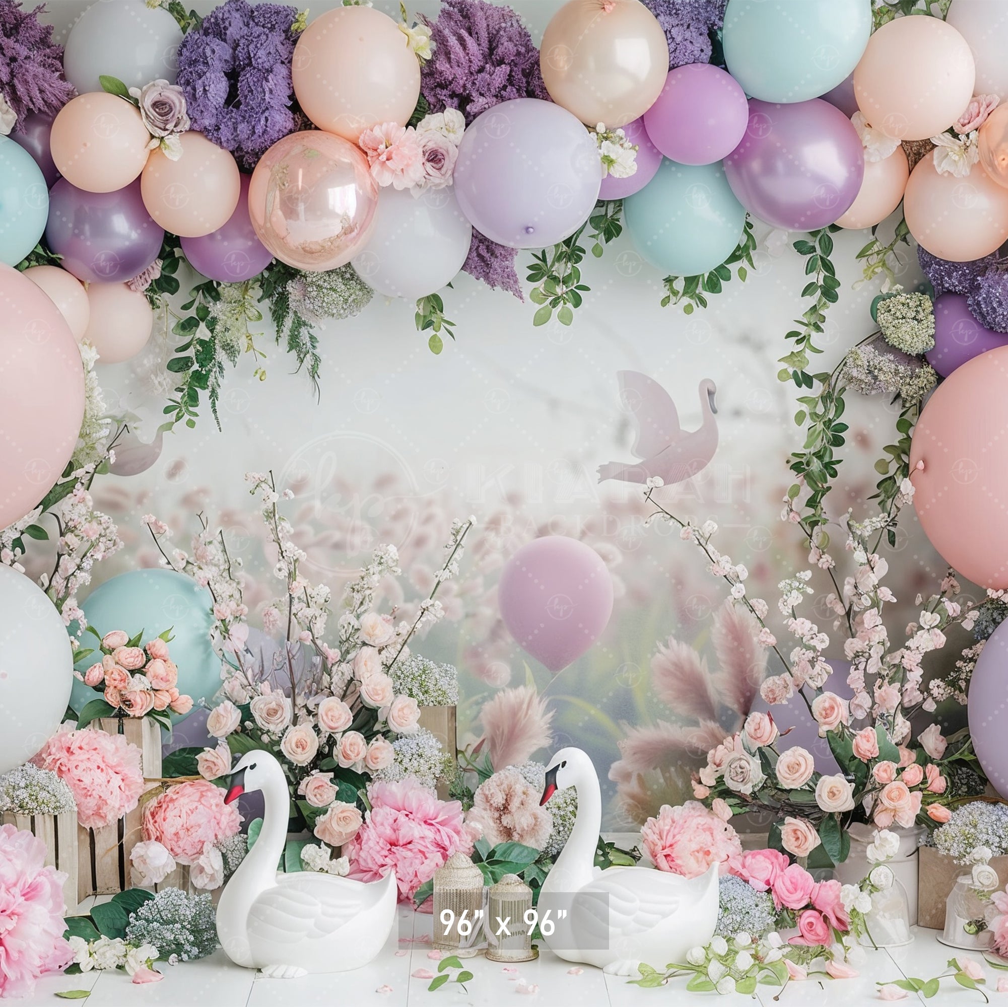 Dreamy Swan Meadow Backdrop
