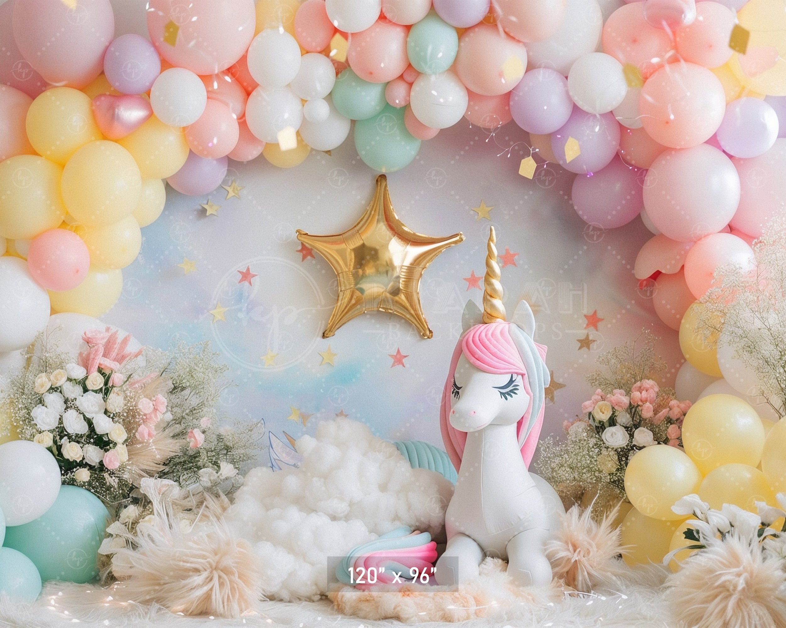 Magical Unicorn Dreamland Backdrop