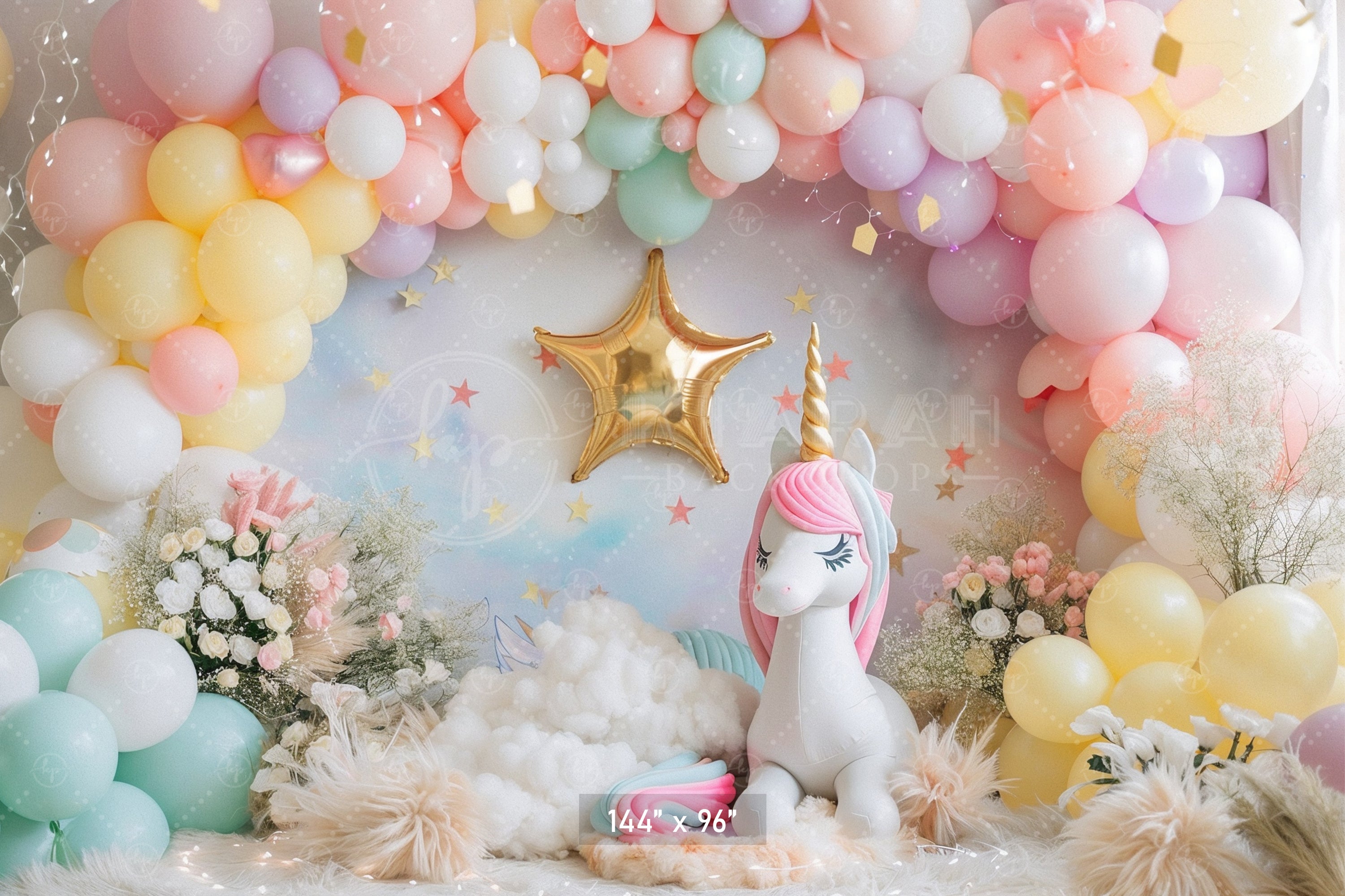 Magical Unicorn Dreamland Backdrop