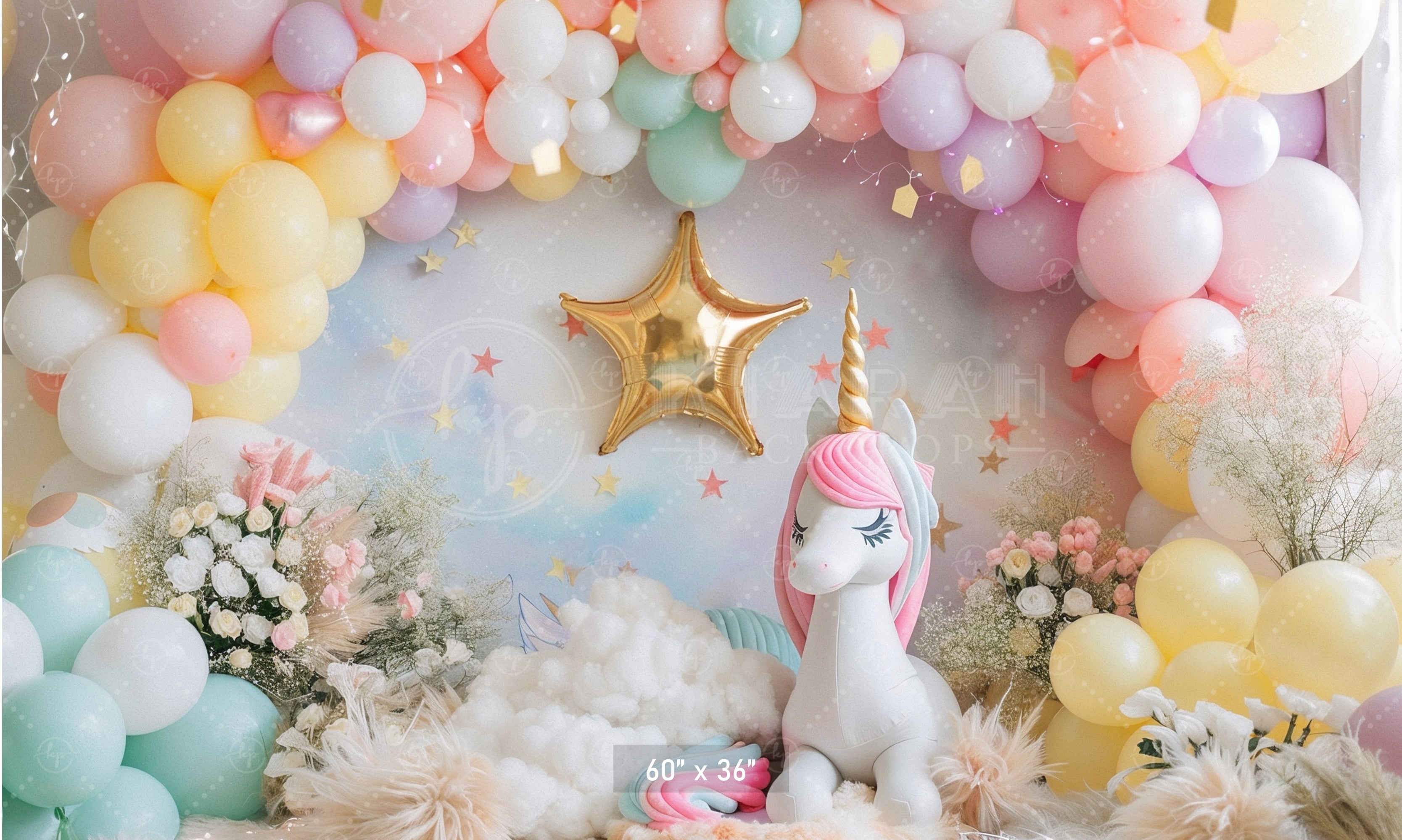 Magical Unicorn Dreamland Backdrop
