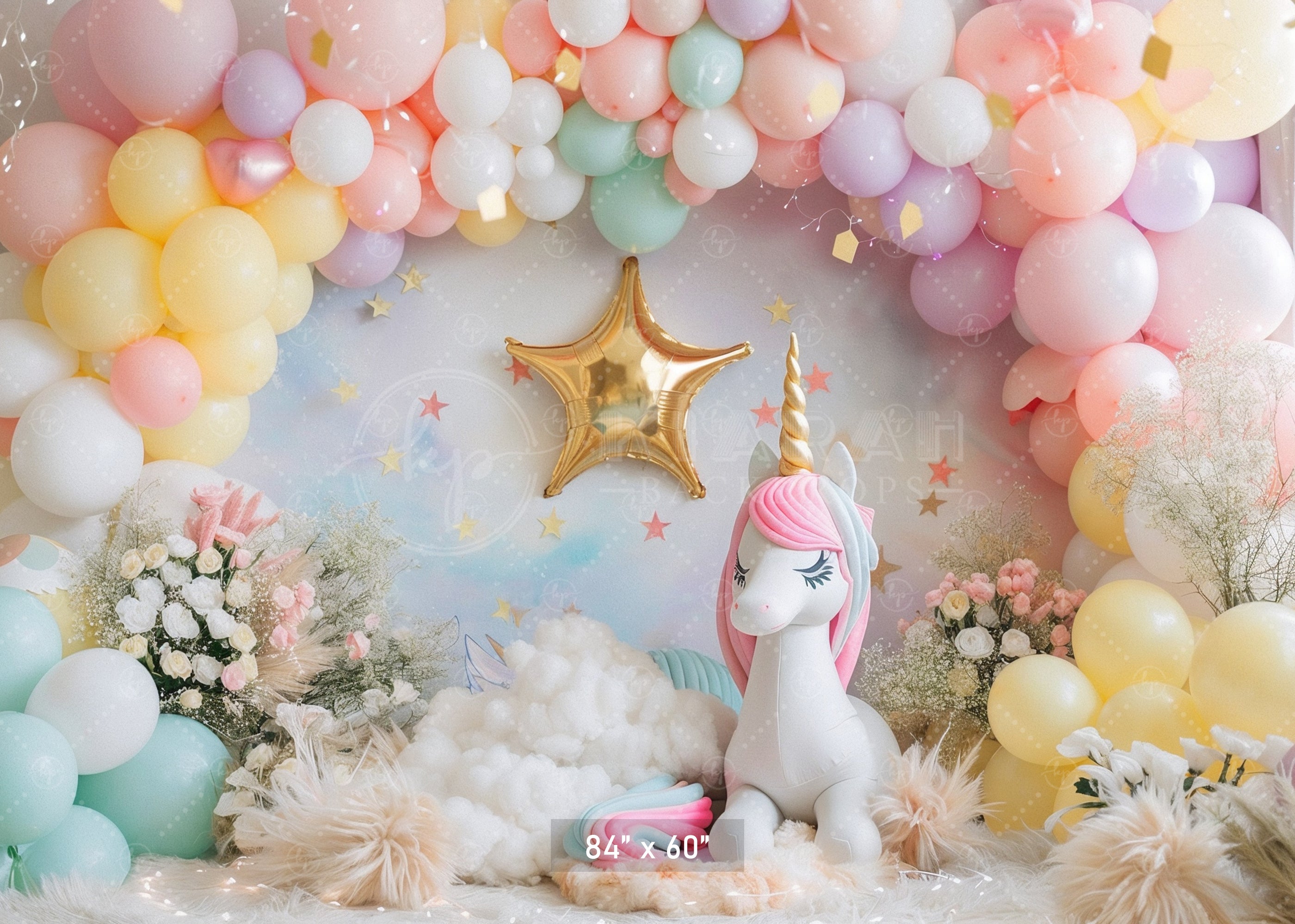 Magical Unicorn Dreamland Backdrop