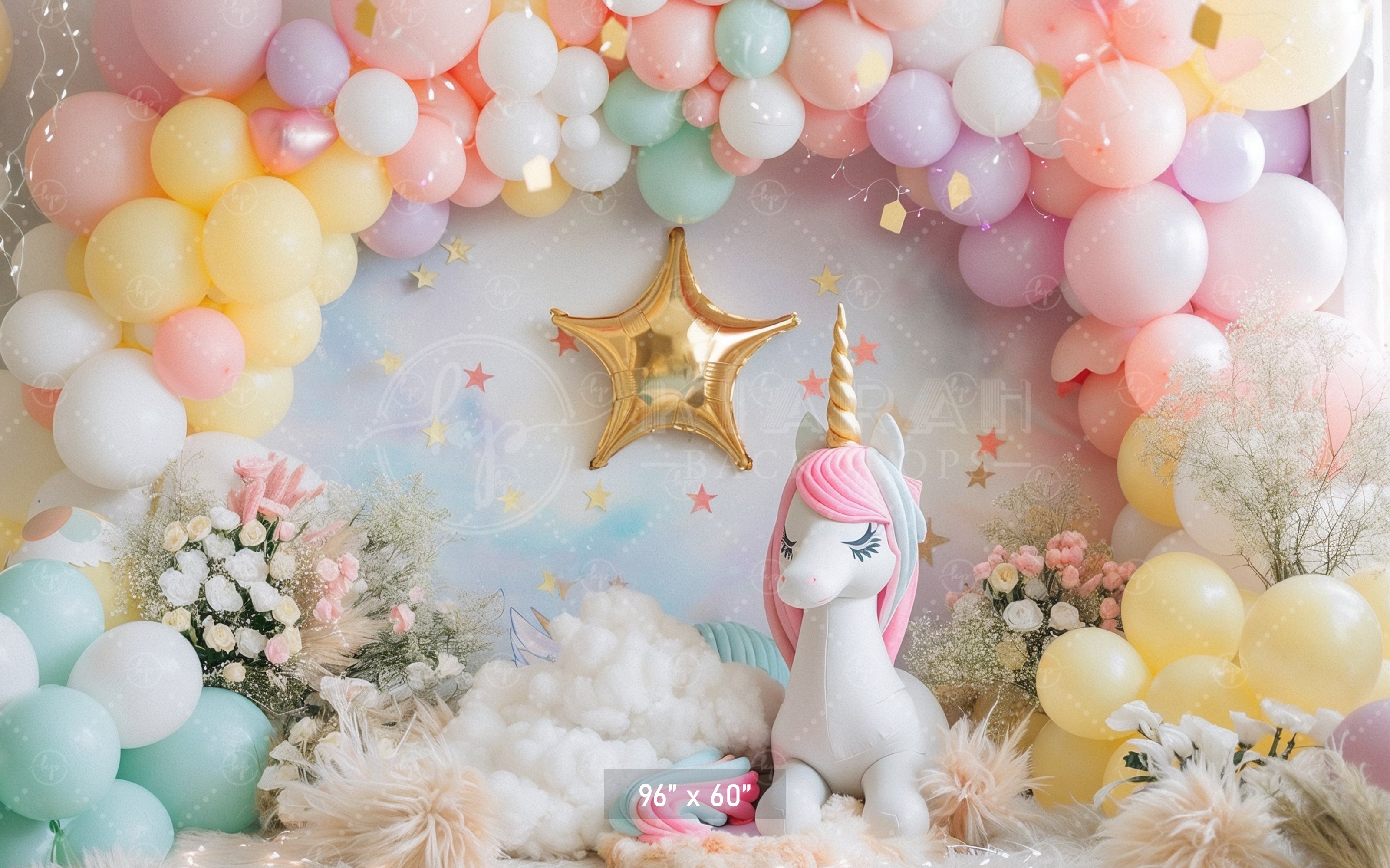 Magical Unicorn Dreamland Backdrop