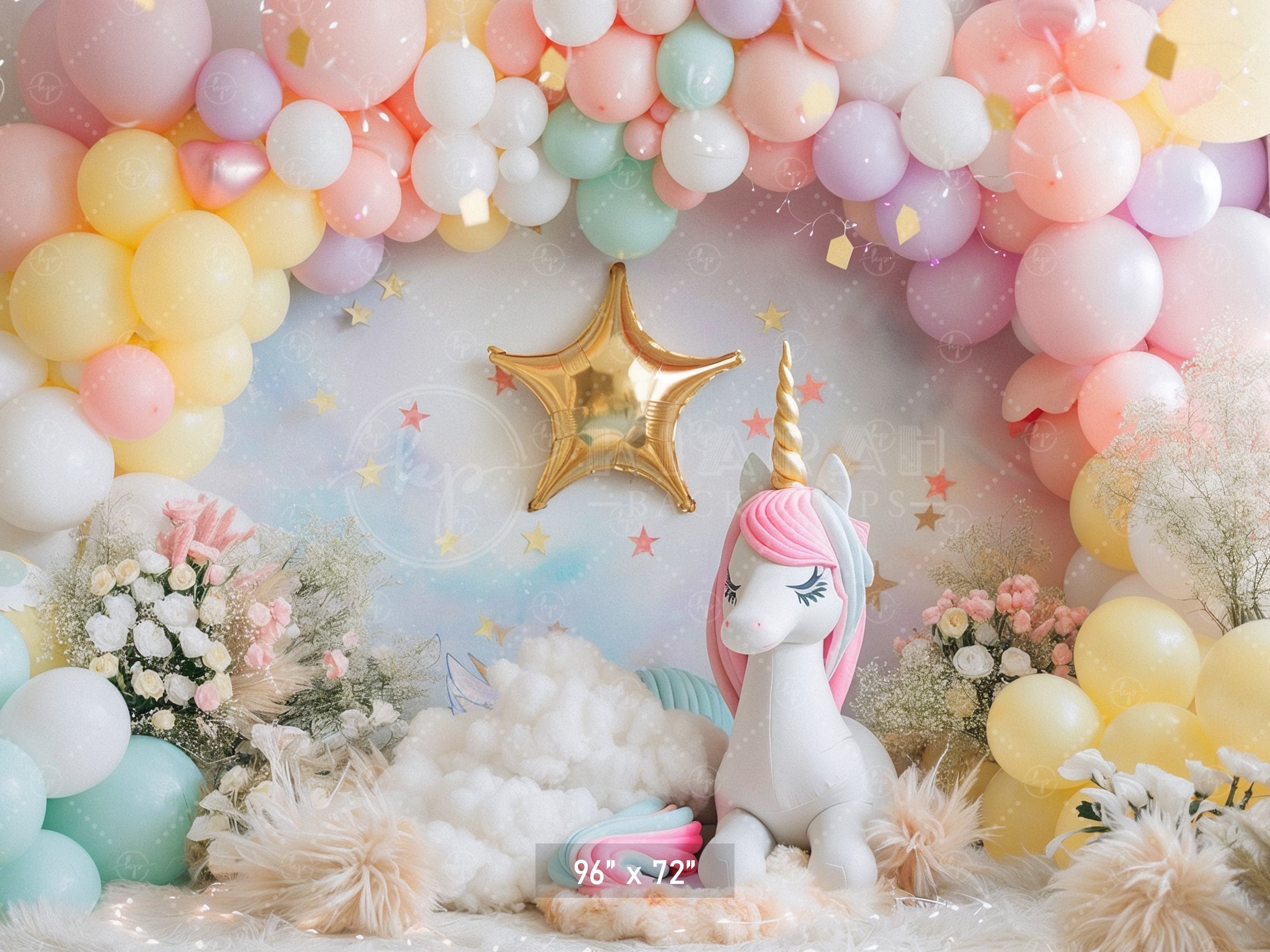 Magical Unicorn Dreamland Backdrop