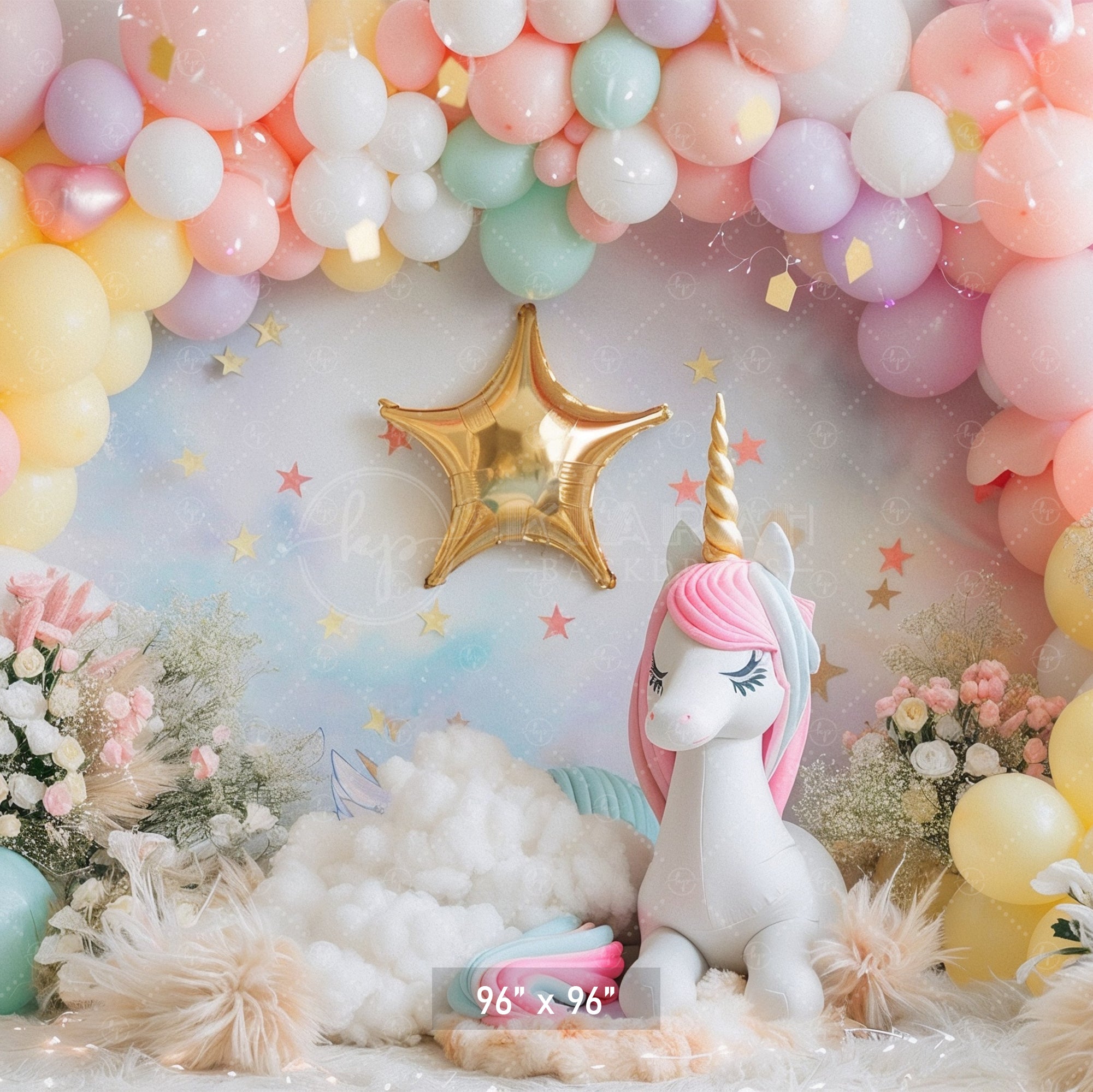 Magical Unicorn Dreamland Backdrop