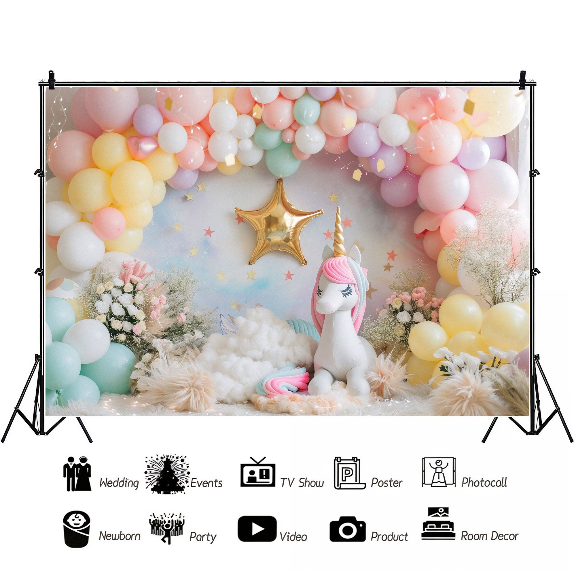 Magical Unicorn Dreamland Backdrop