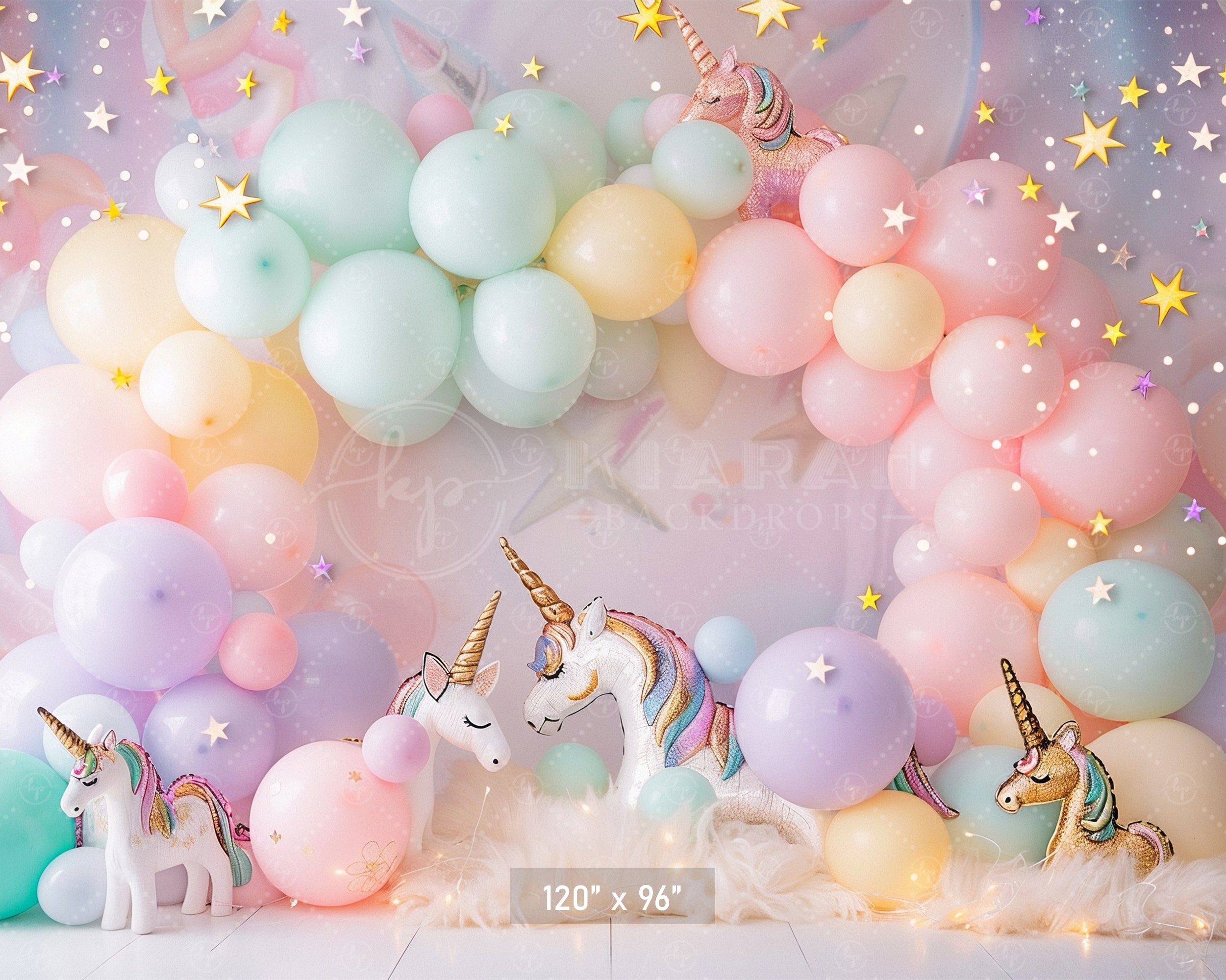 Pastel Unicorn Wonderland Backdrop