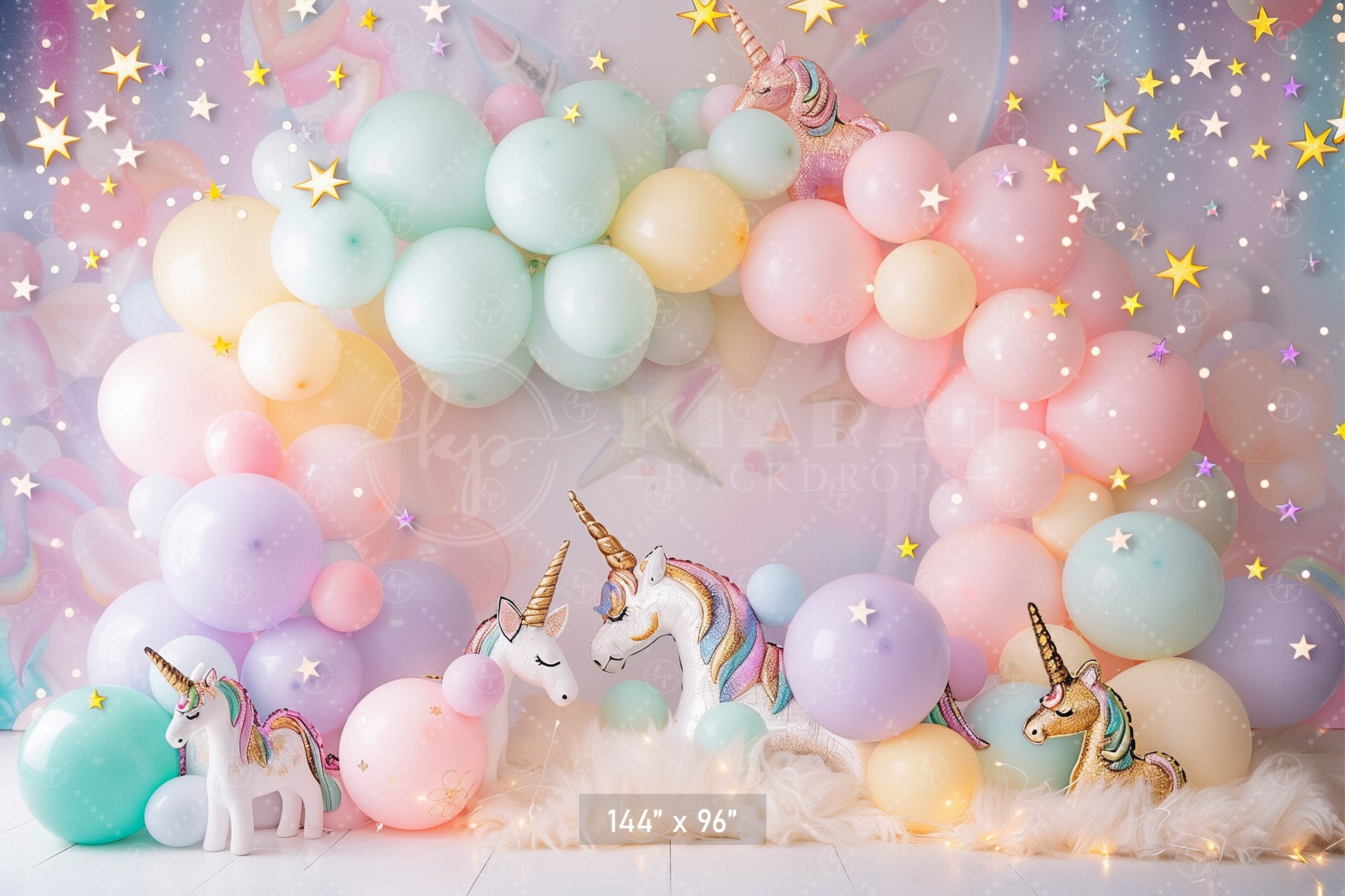 Pastel Unicorn Wonderland Backdrop