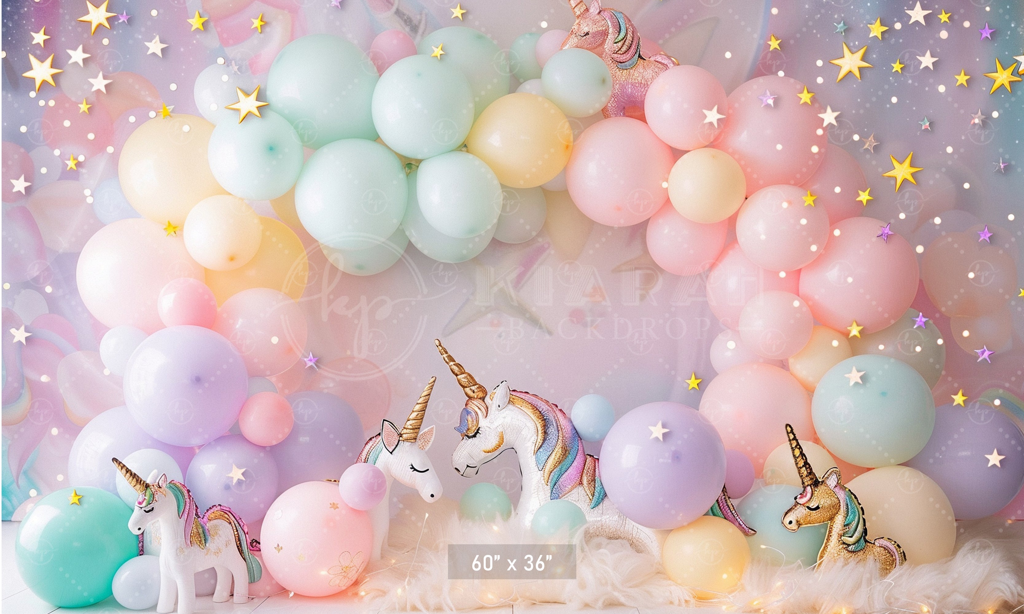 Pastel Unicorn Wonderland Backdrop