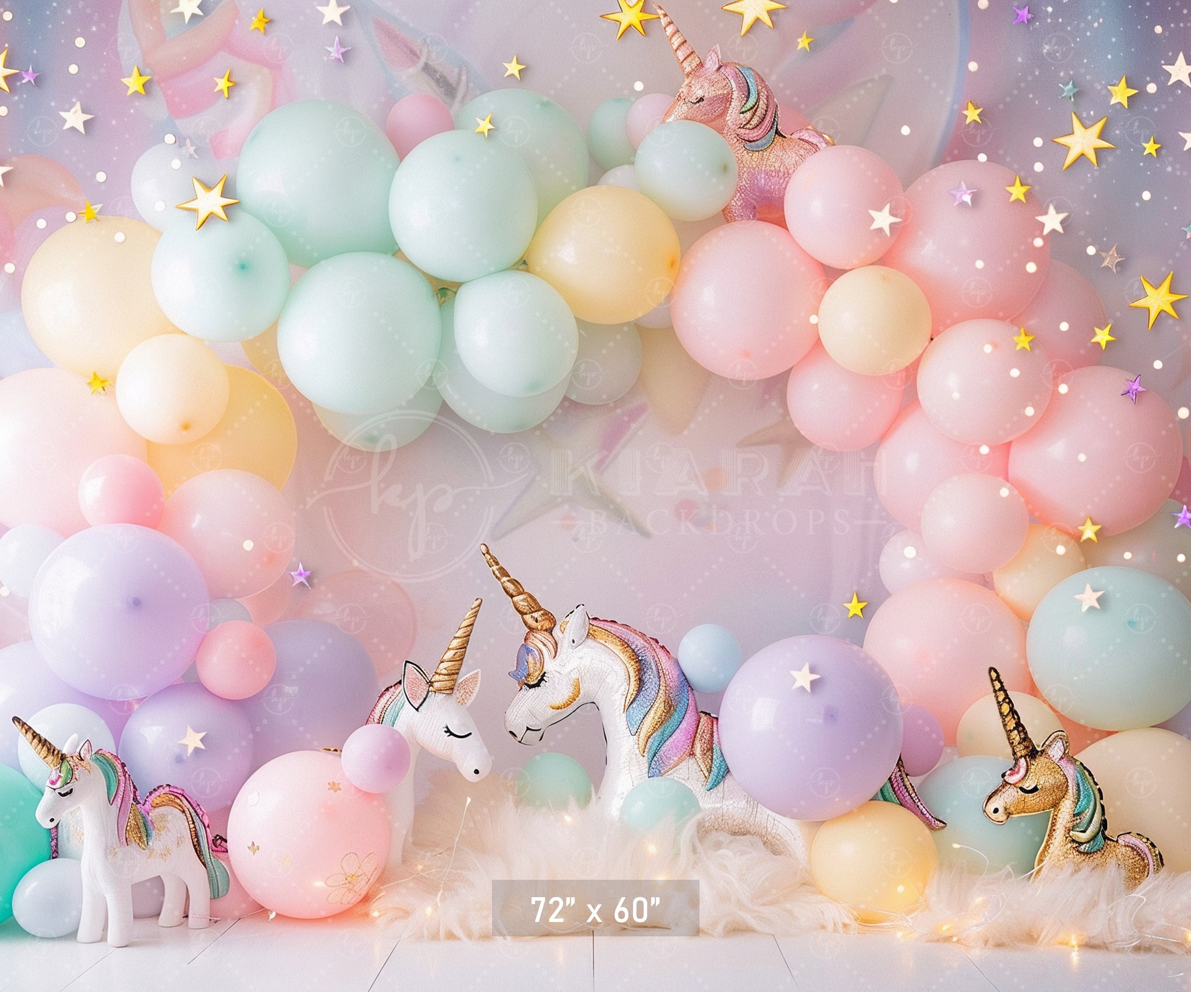 Pastel Unicorn Wonderland Backdrop