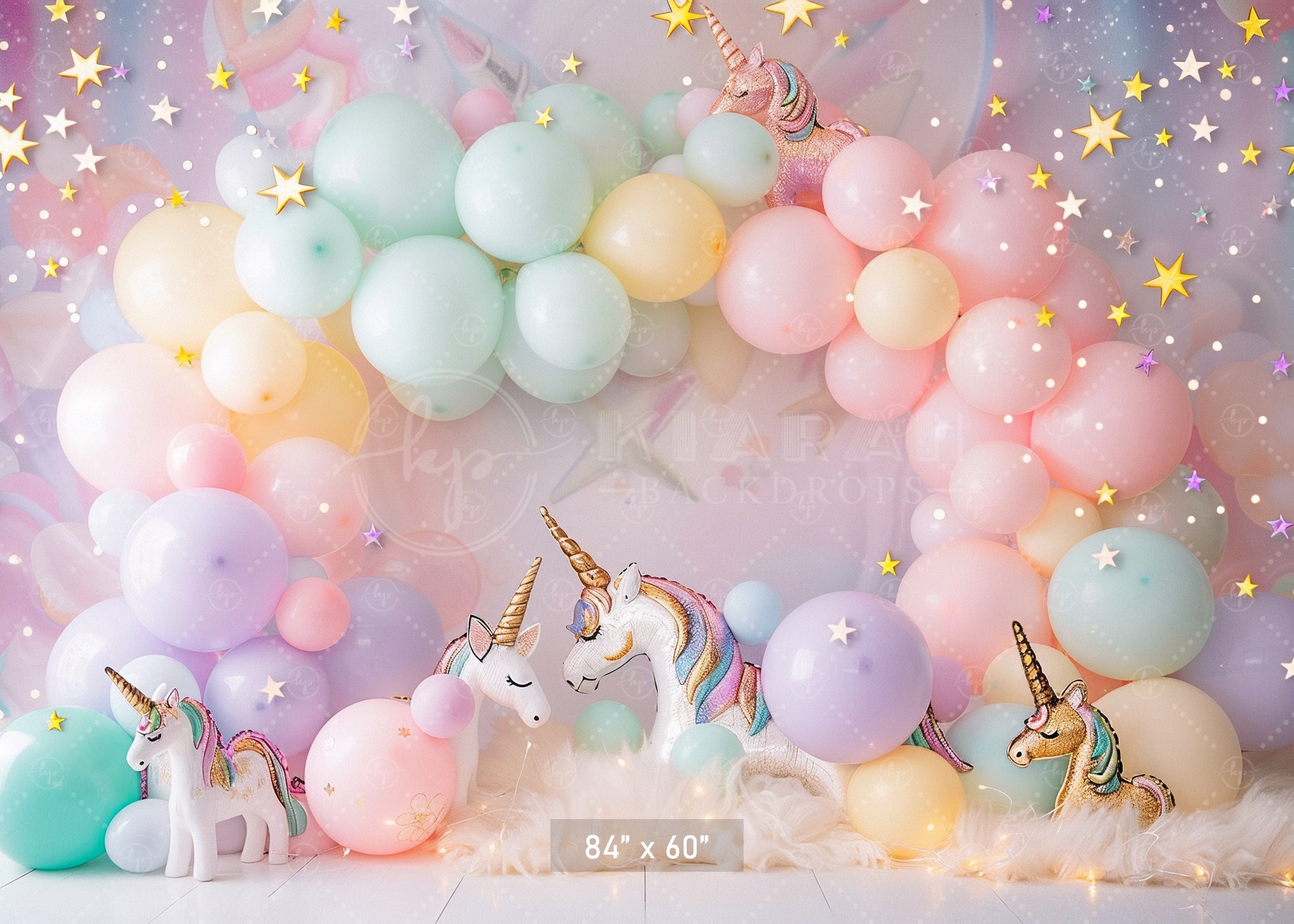 Pastel Unicorn Wonderland Backdrop
