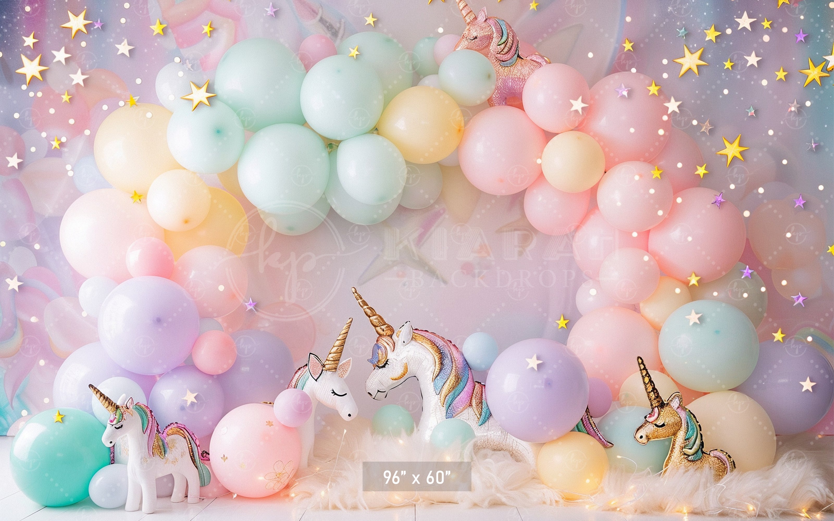Pastel Unicorn Wonderland Backdrop