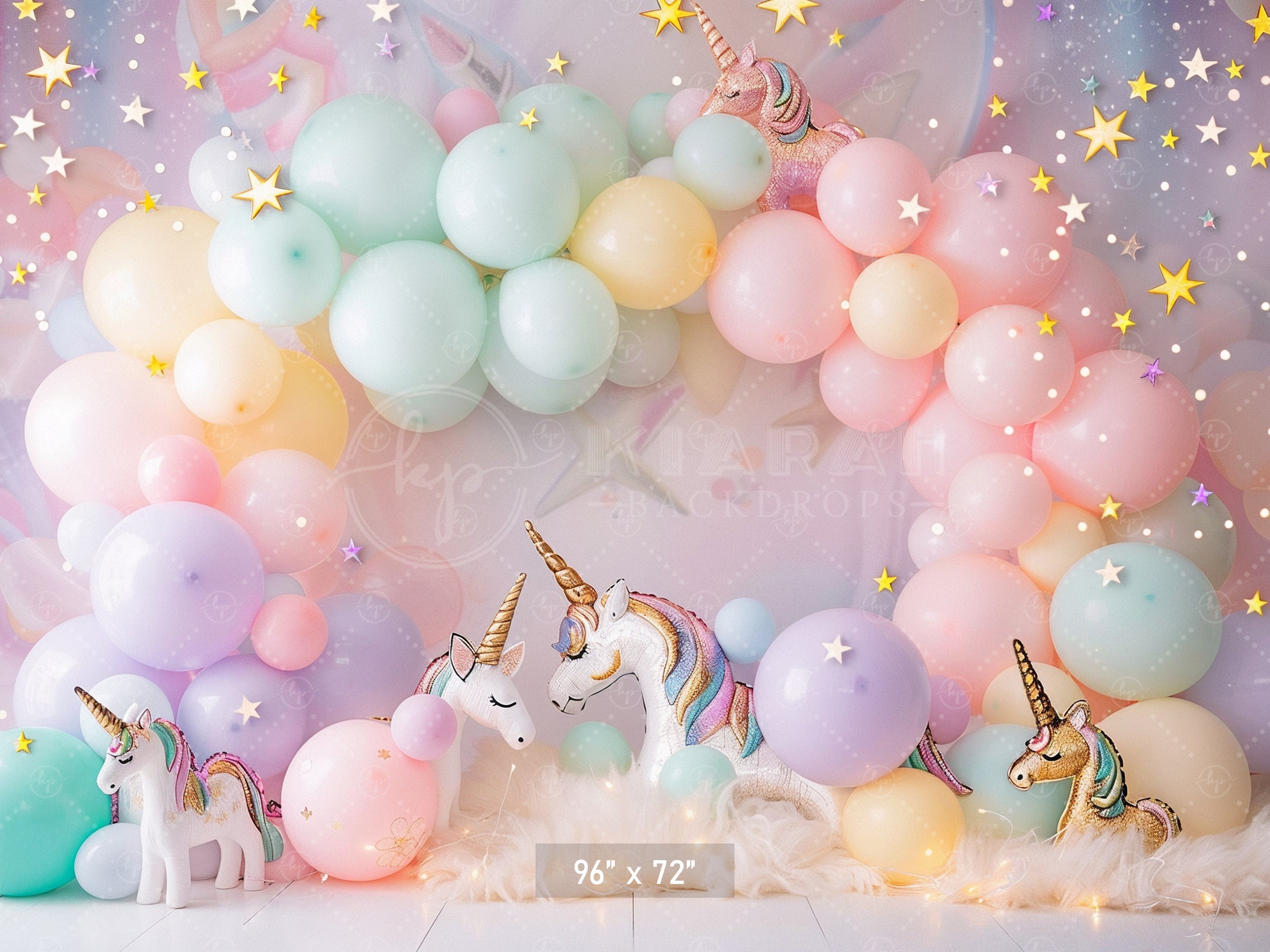 Pastel Unicorn Wonderland Backdrop