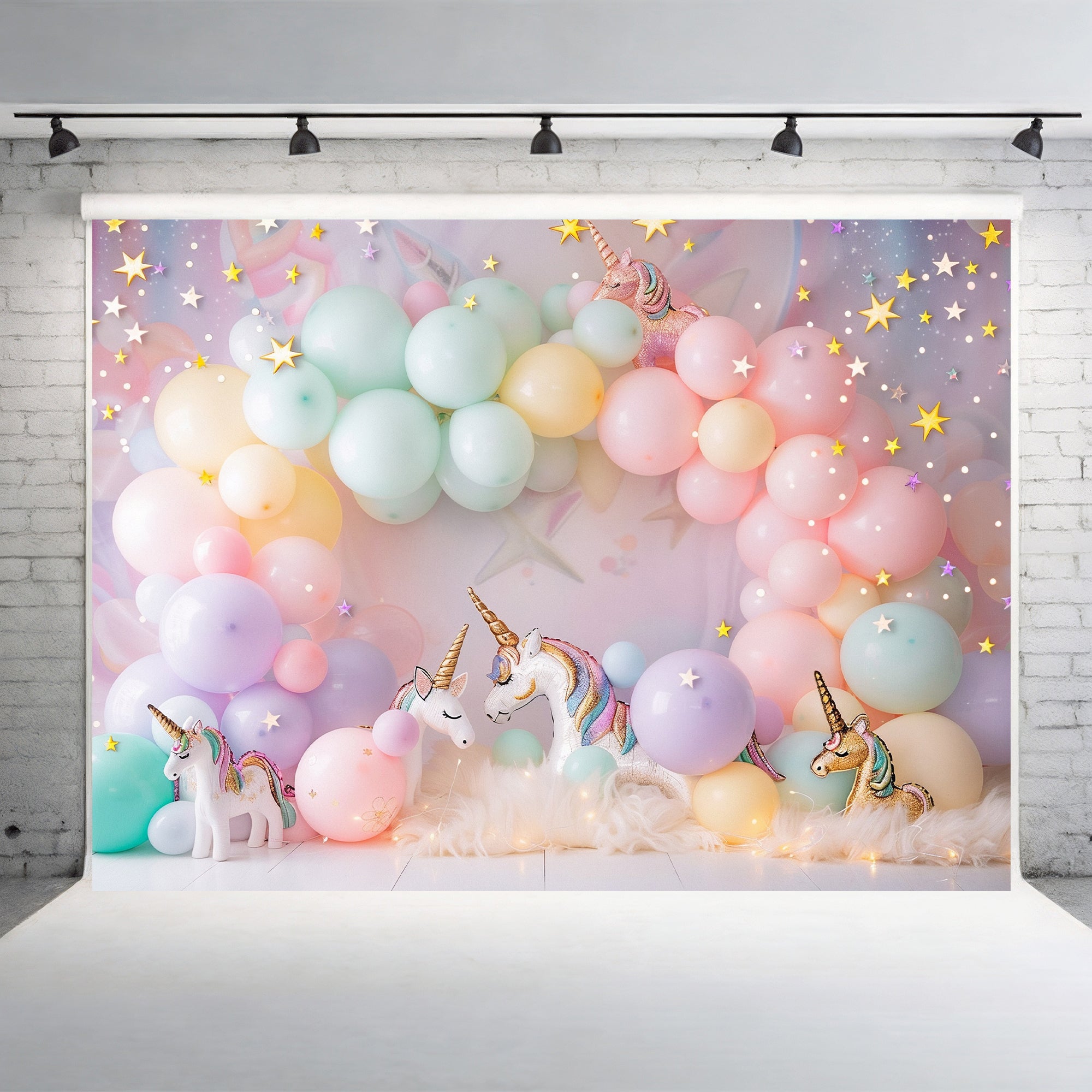 Pastel Unicorn Wonderland Backdrop