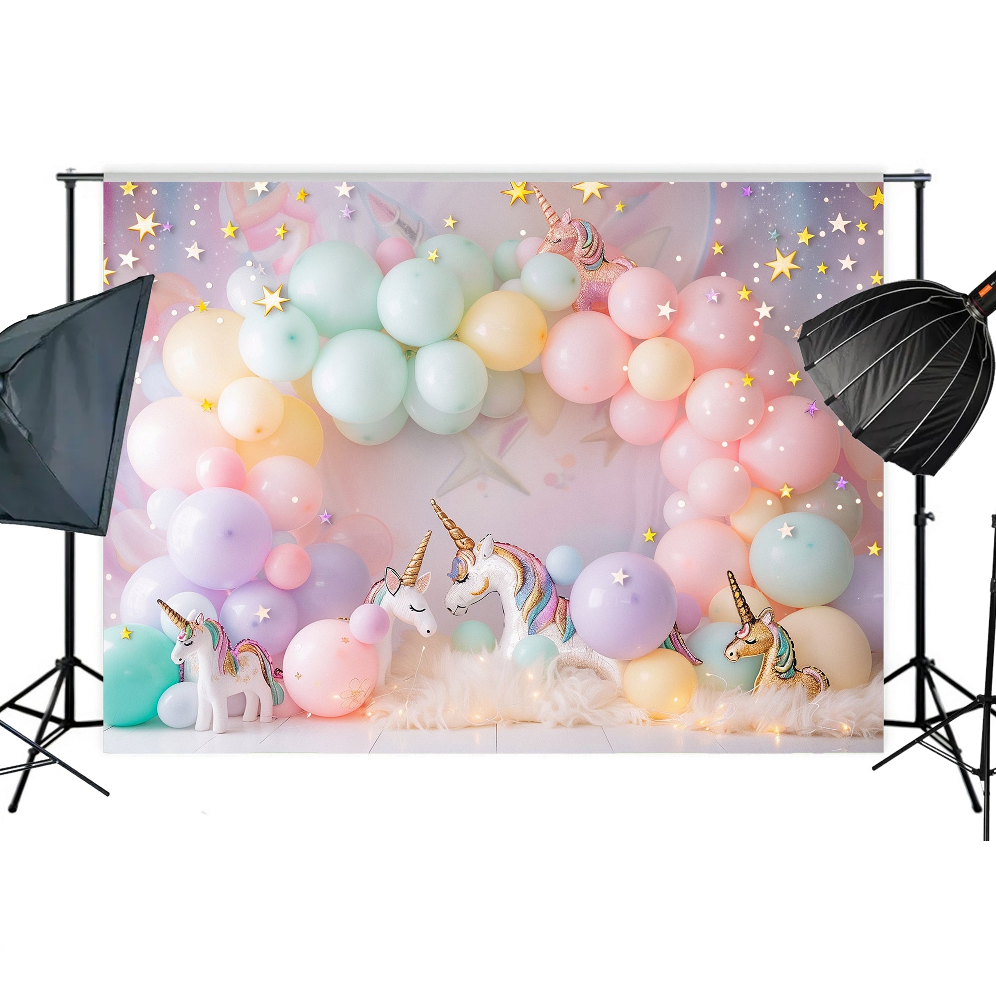Pastel Unicorn Wonderland Backdrop