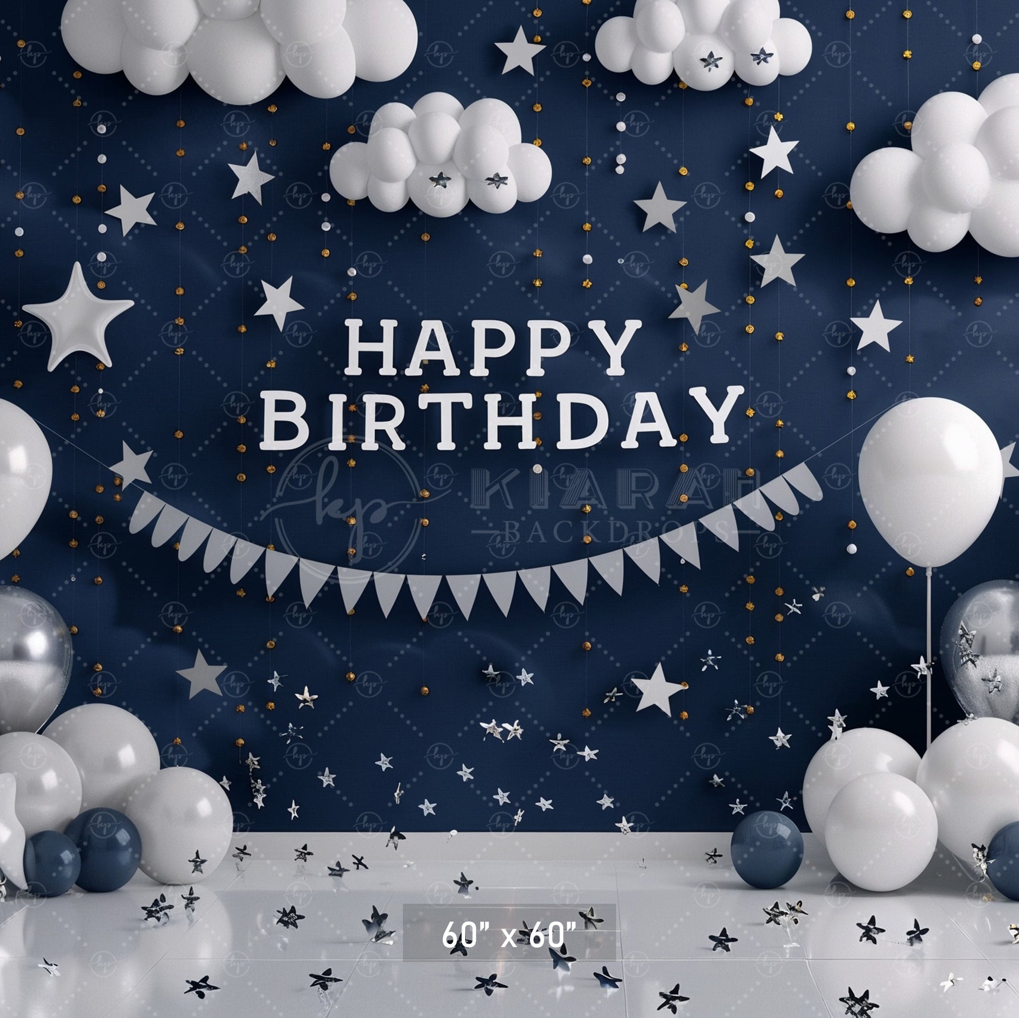 Starry Night Birthday Backdrop