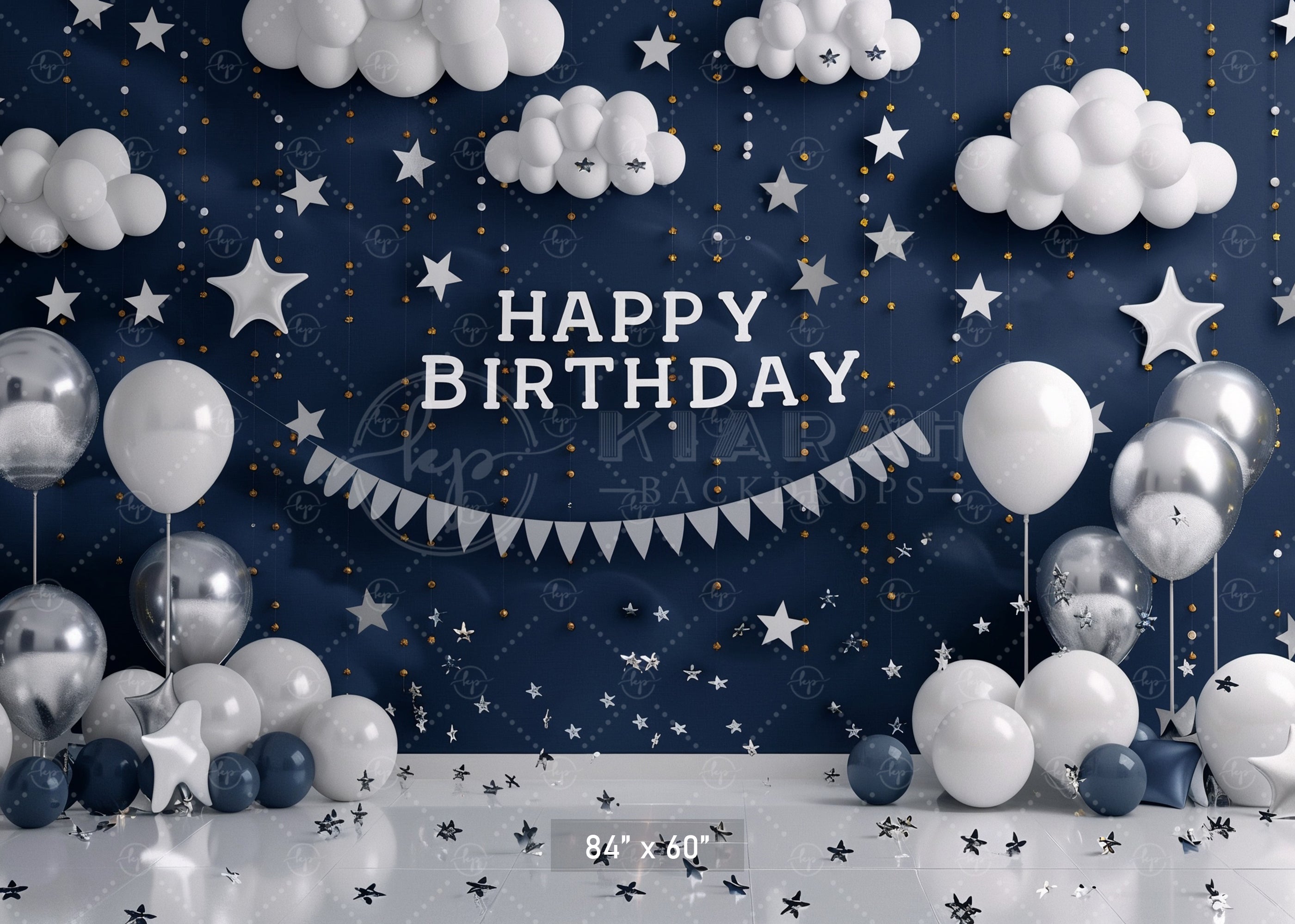 Starry Night Birthday Backdrop