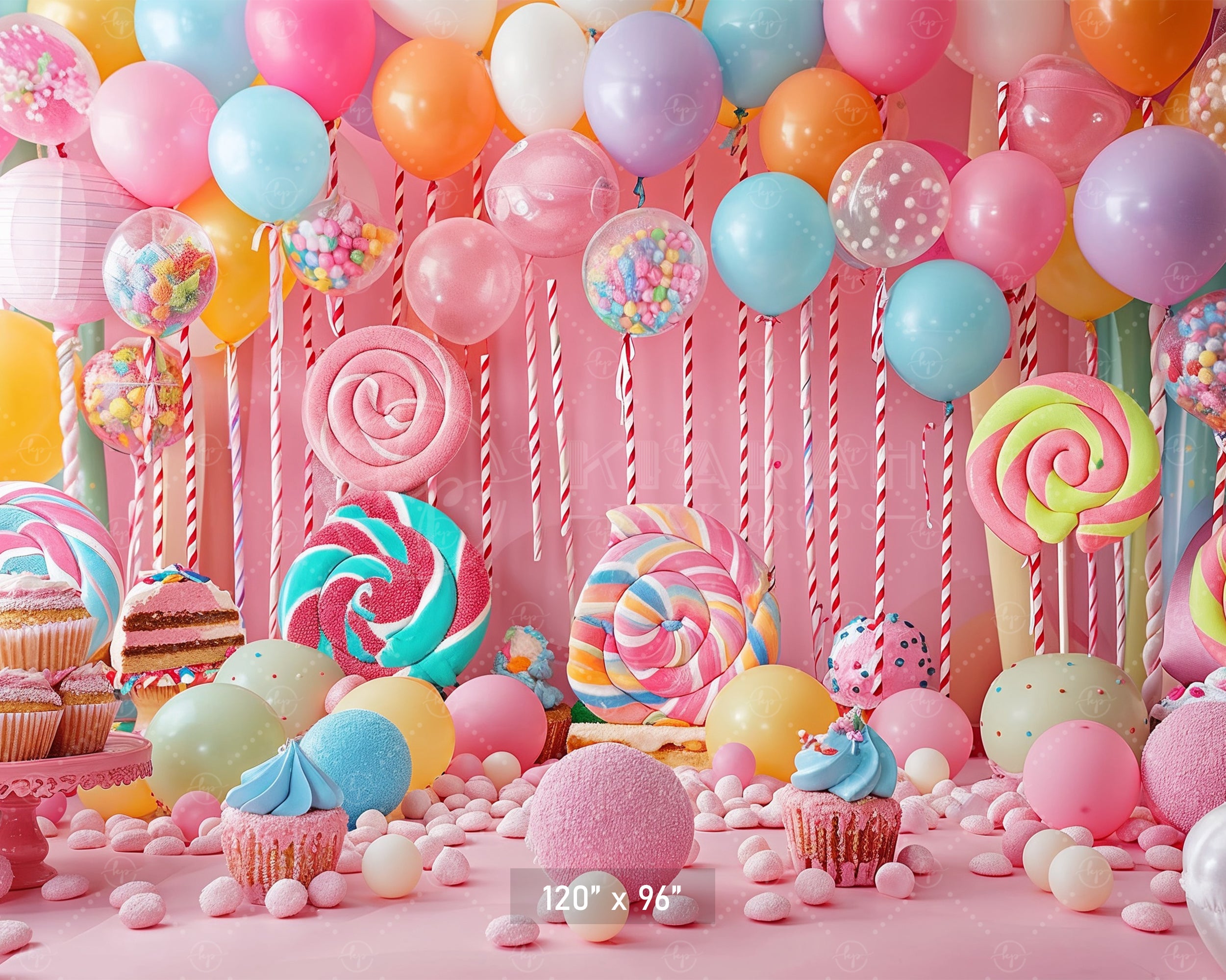 Candyland Birthday Backdrop