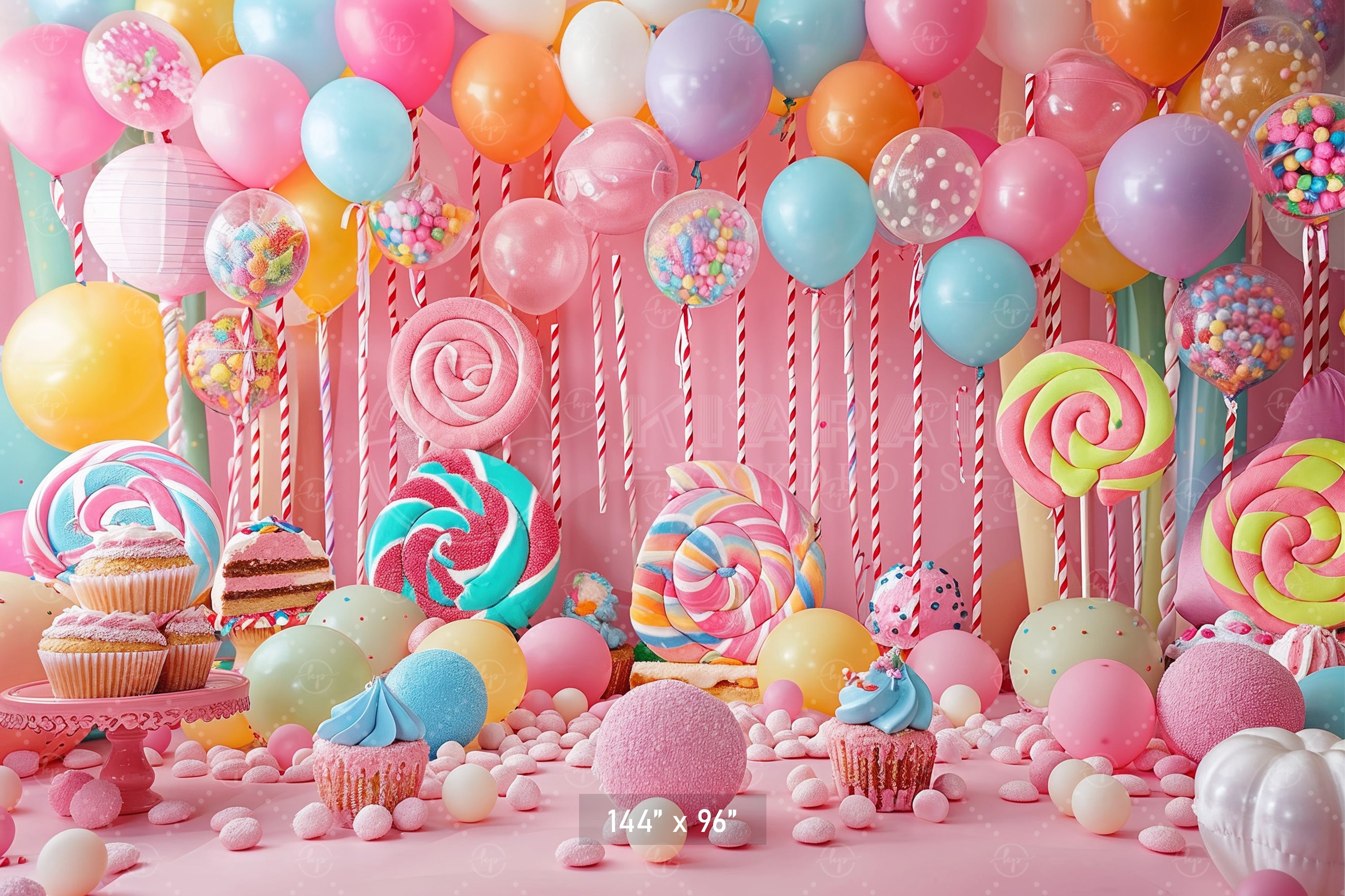Candyland Birthday Backdrop