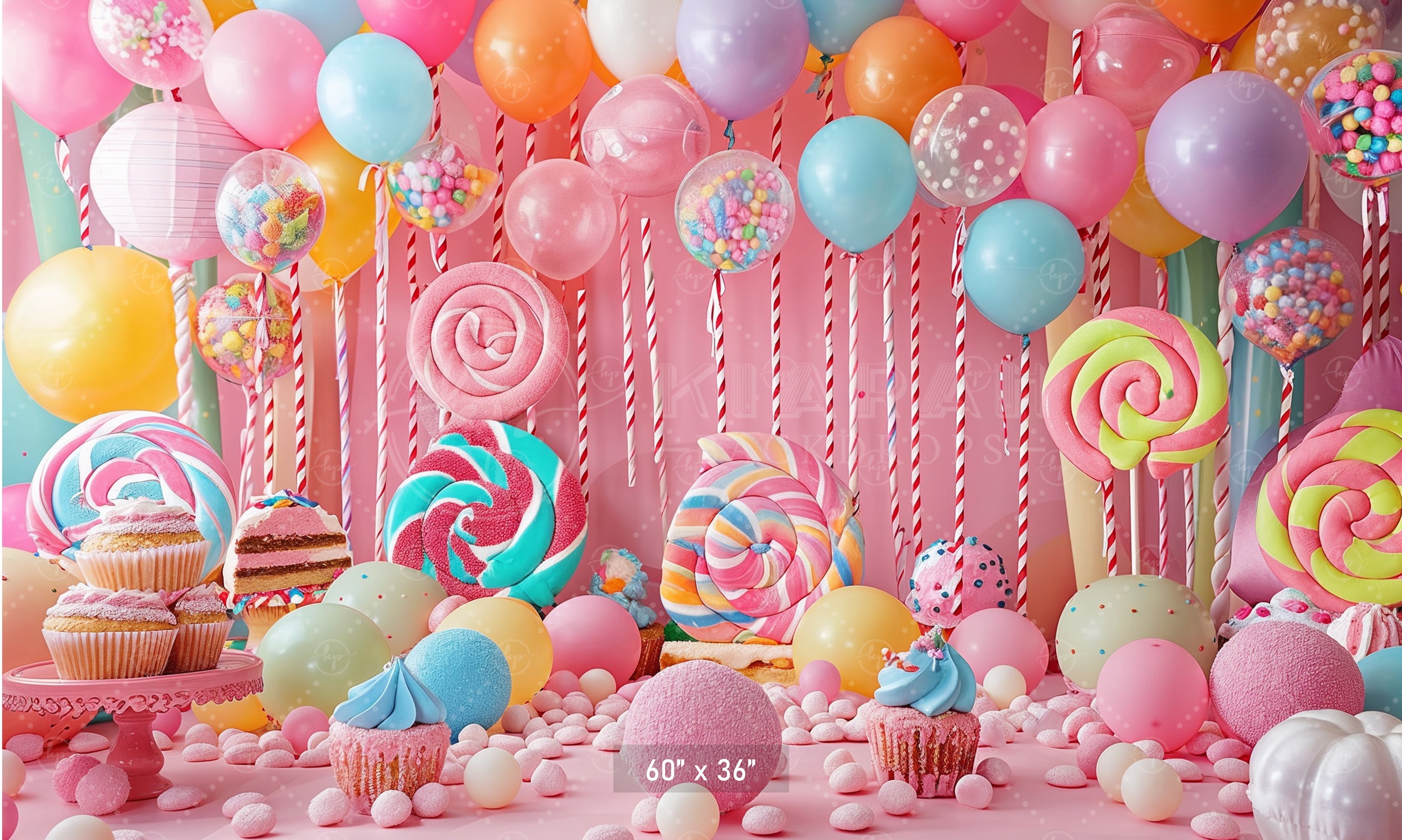 Candyland Birthday Backdrop