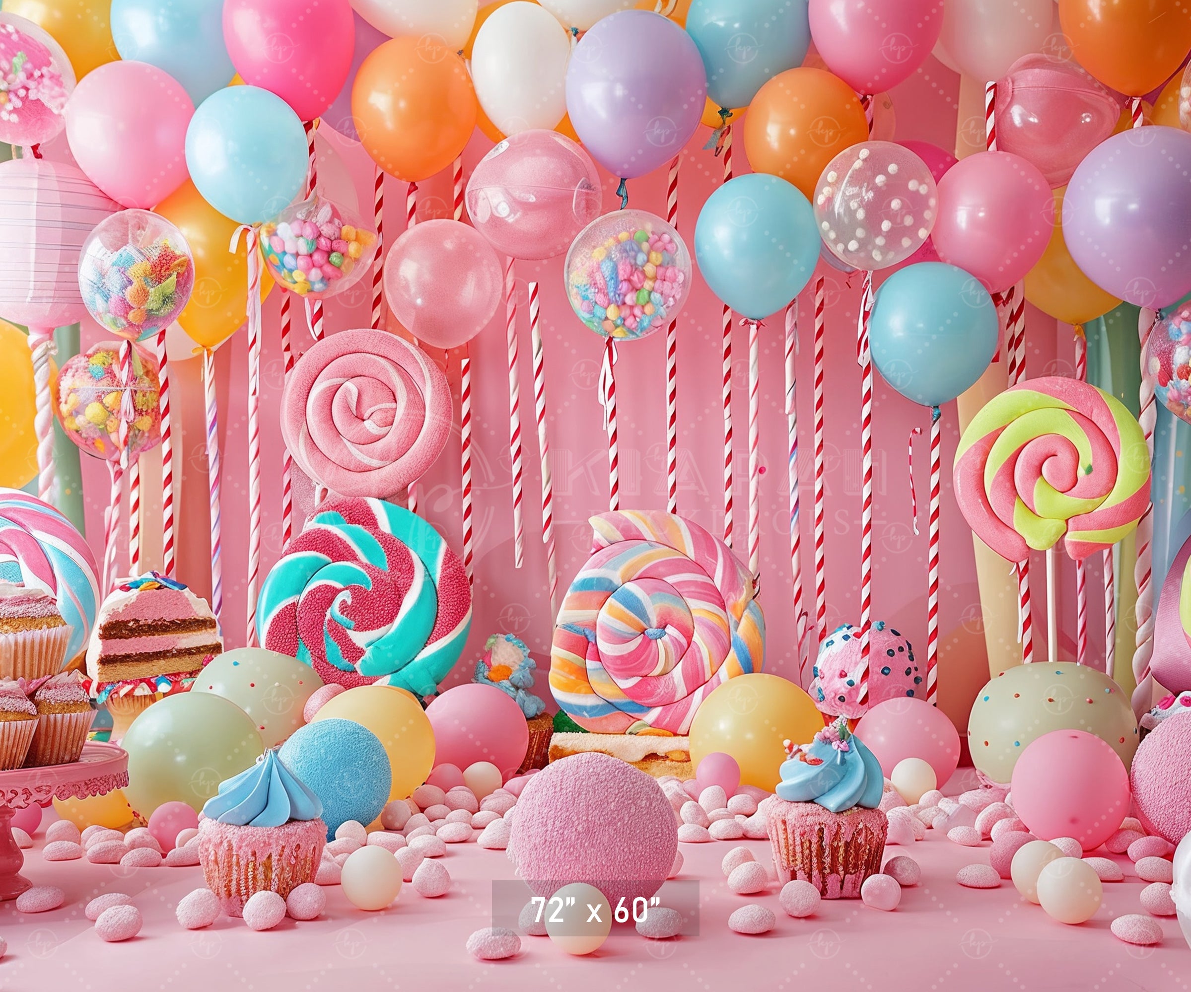 Candyland Birthday Backdrop