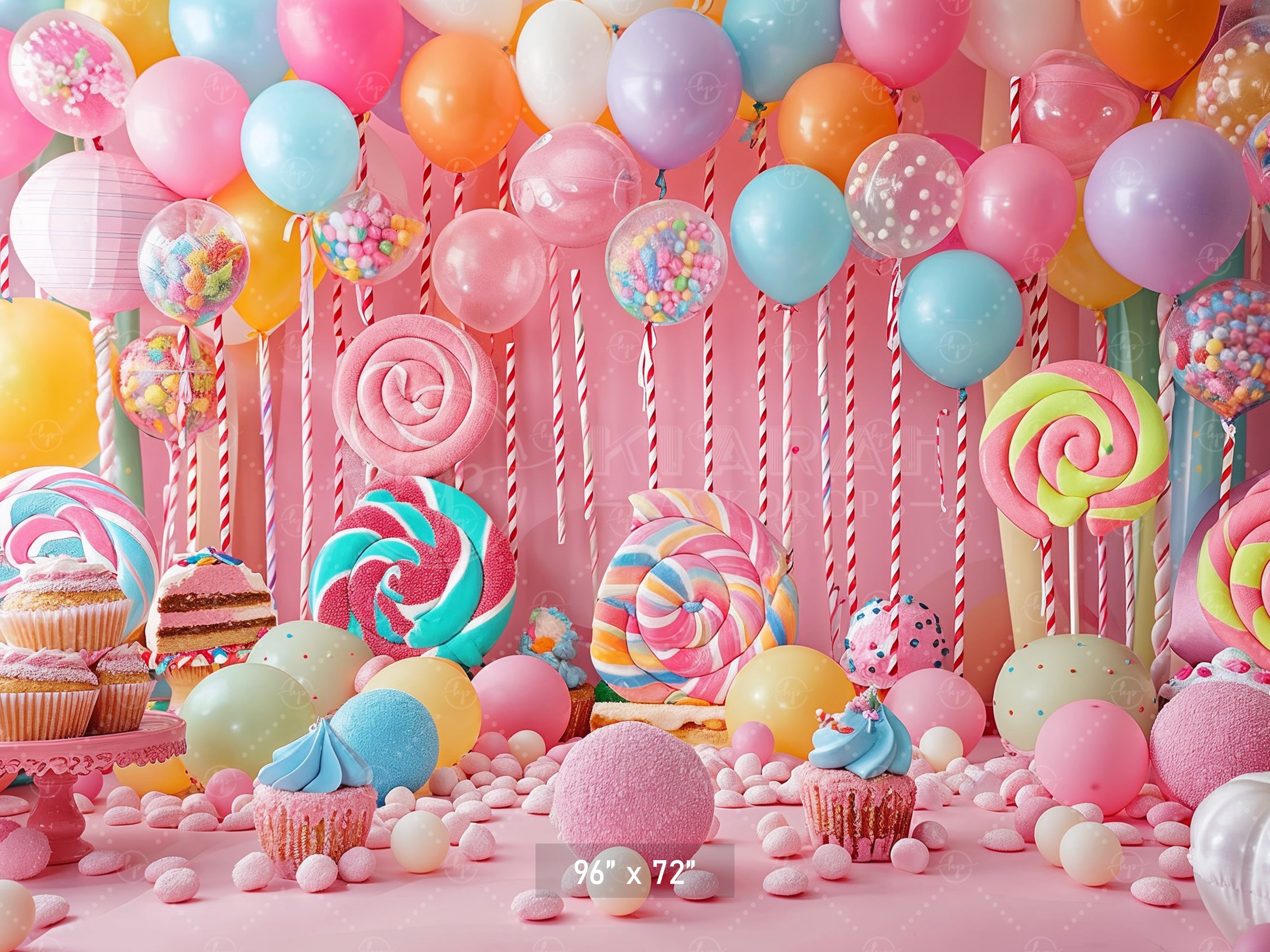 Candyland Birthday Backdrop