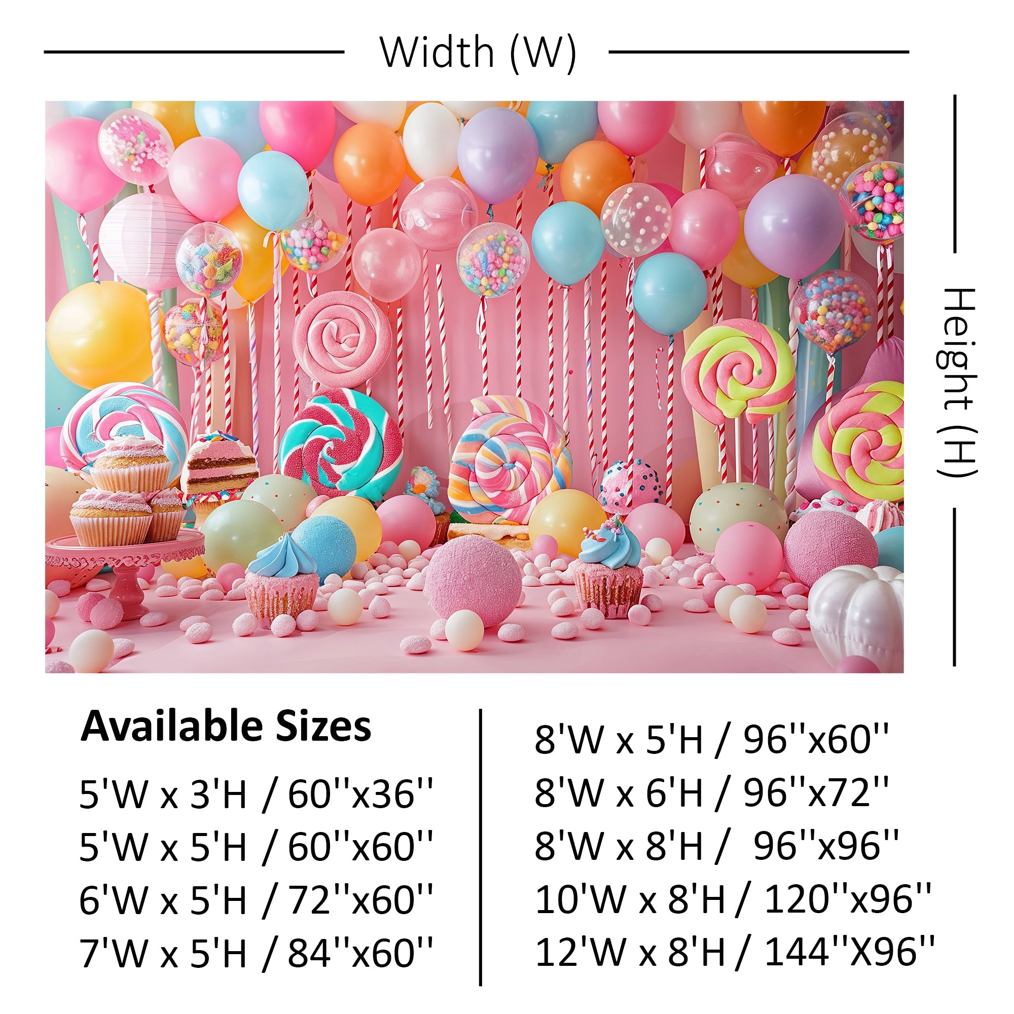 Candyland Birthday Backdrop
