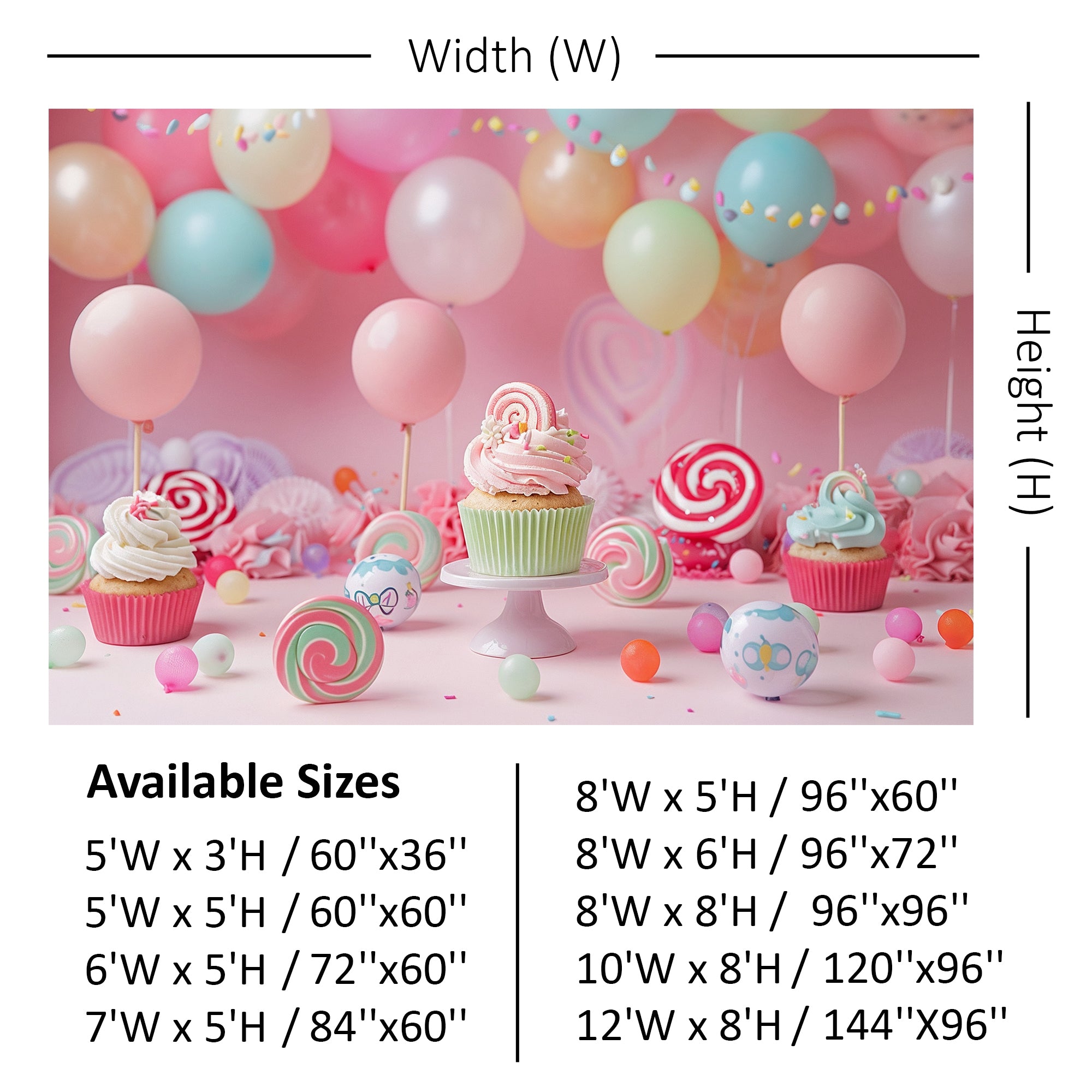 Sweet Treats Candyland Backdrop