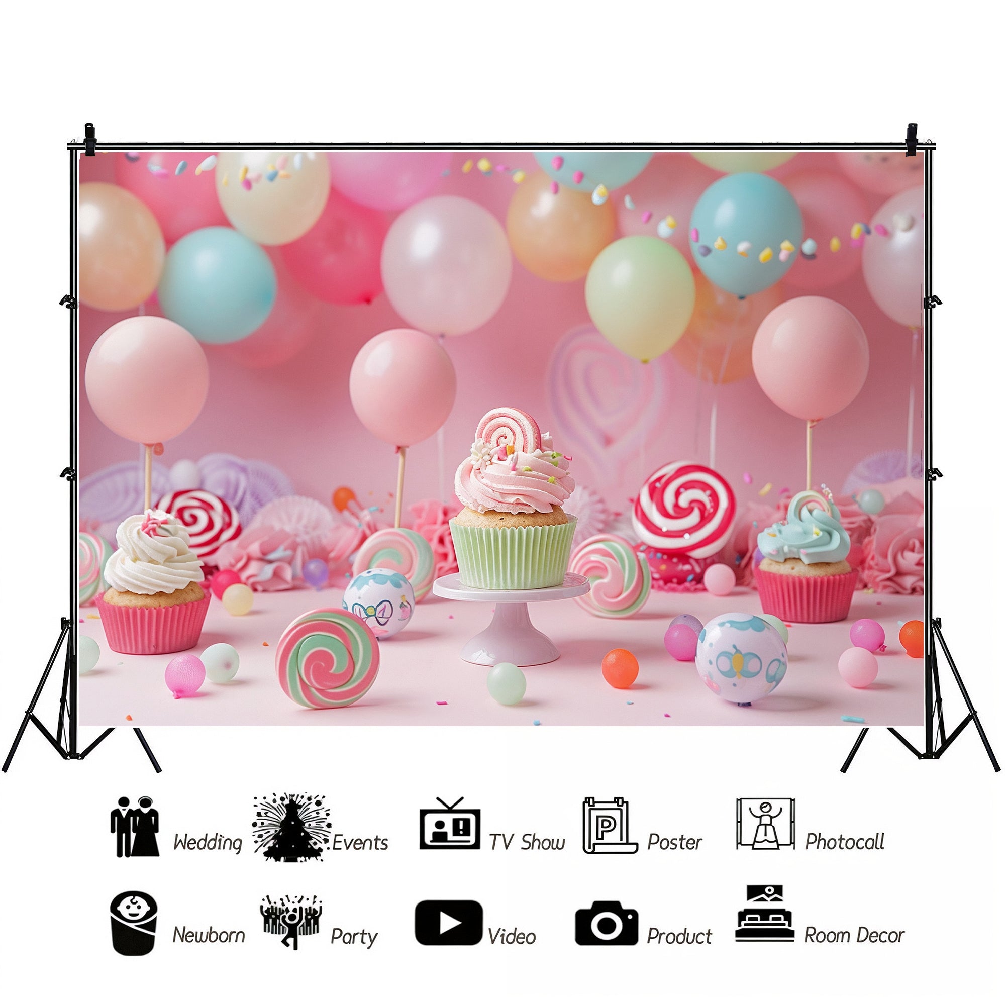 Sweet Treats Candyland Backdrop