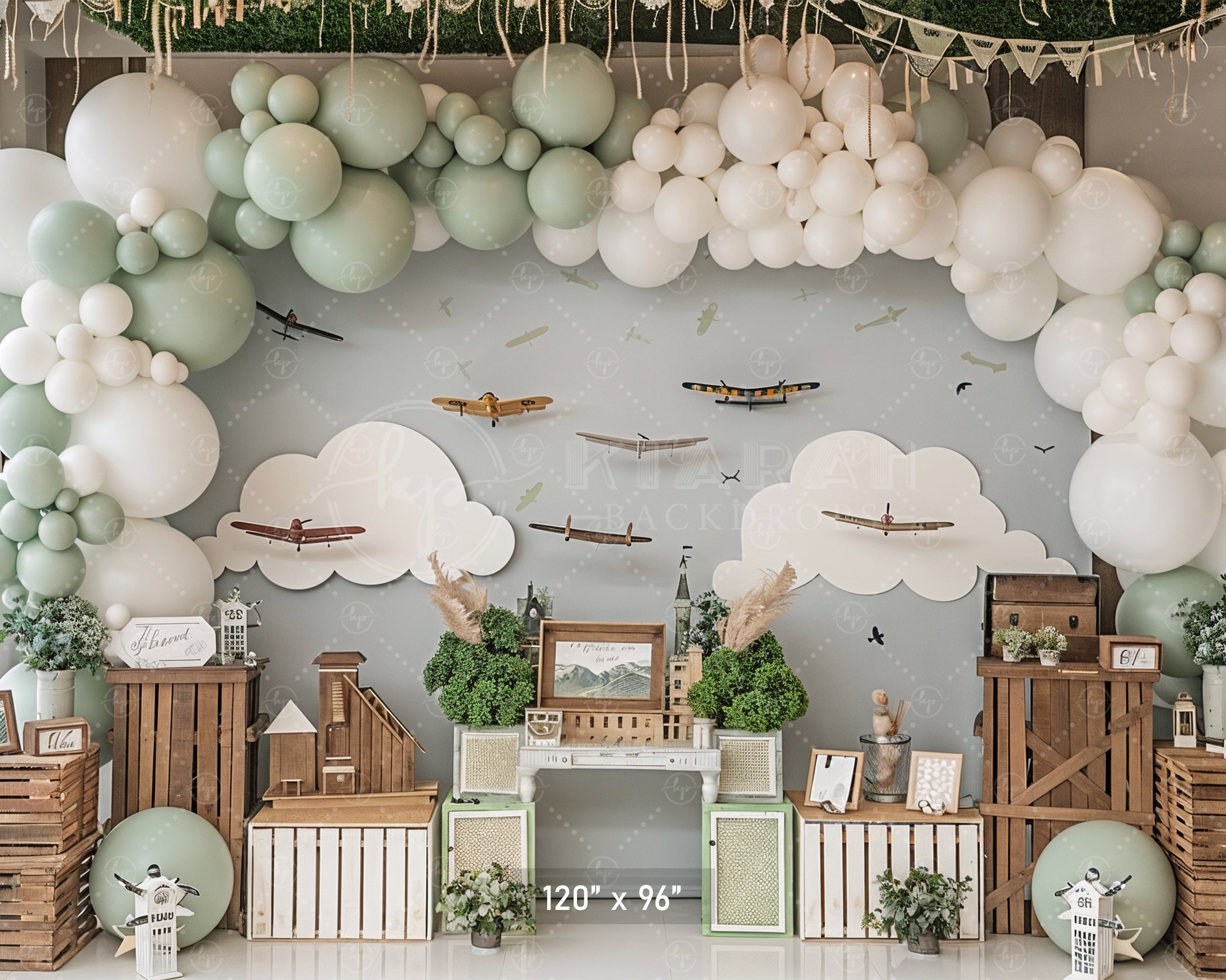 Vintage Aviation Adventure Backdrop