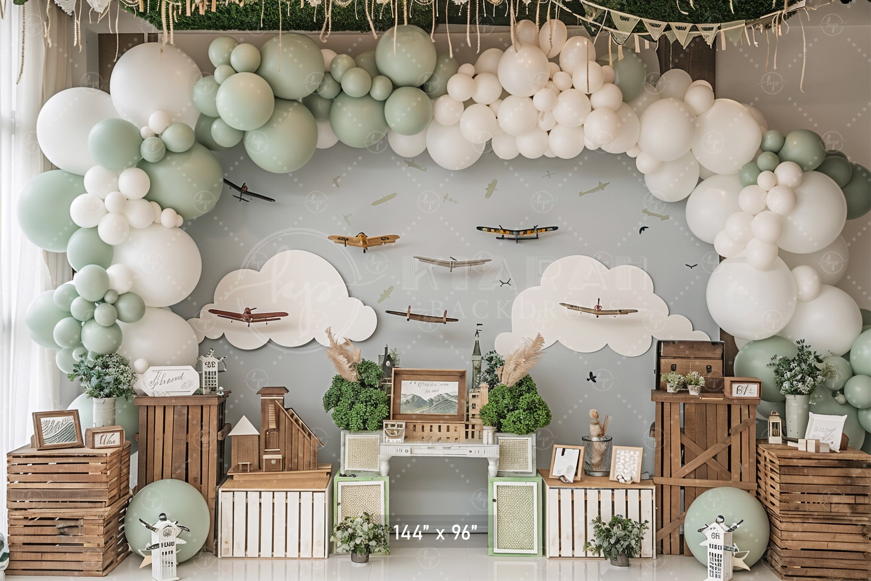 Vintage Aviation Adventure Backdrop