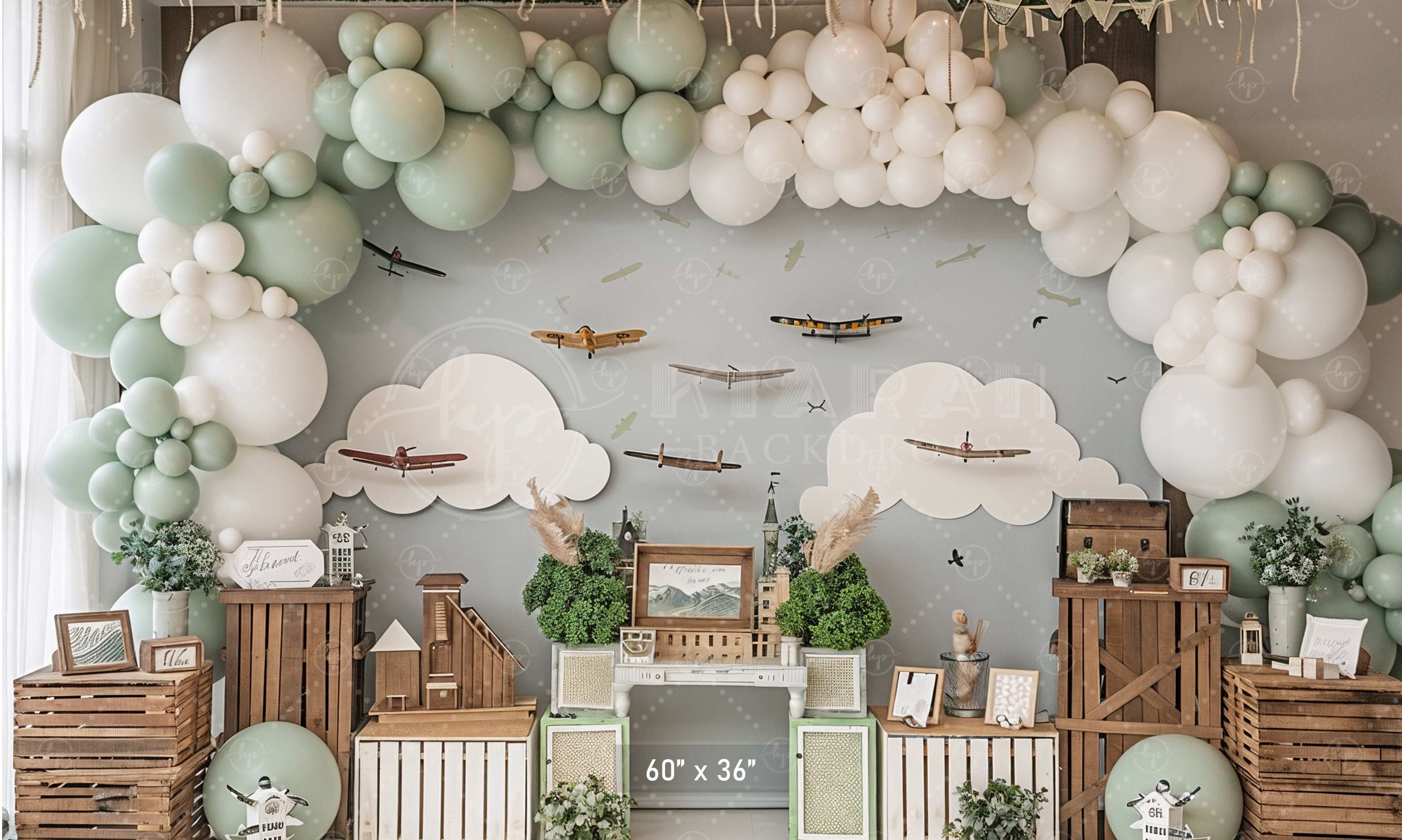 Vintage Aviation Adventure Backdrop