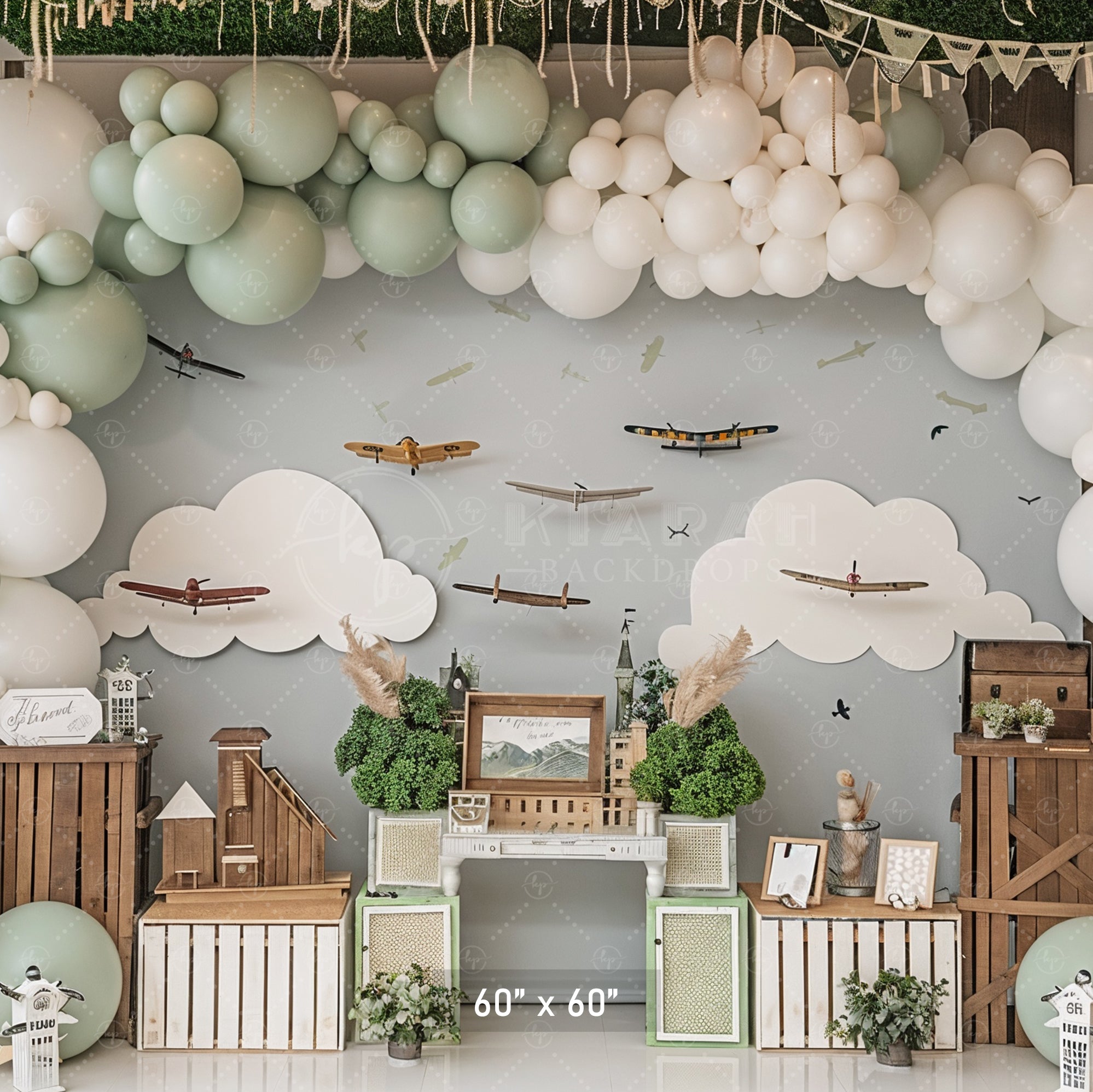 Vintage Aviation Adventure Backdrop