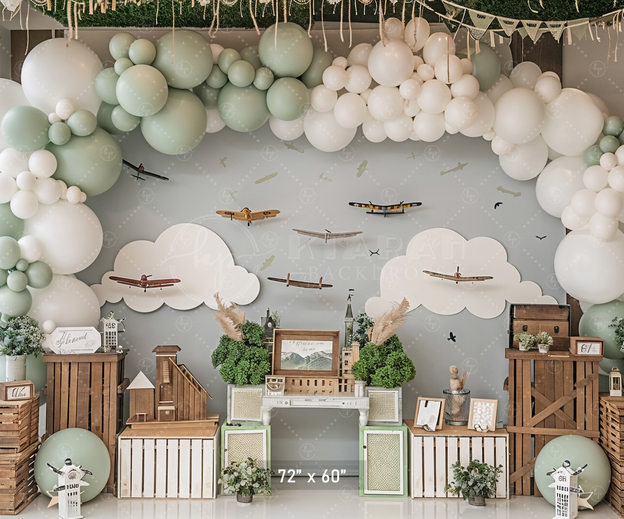 Vintage Aviation Adventure Backdrop