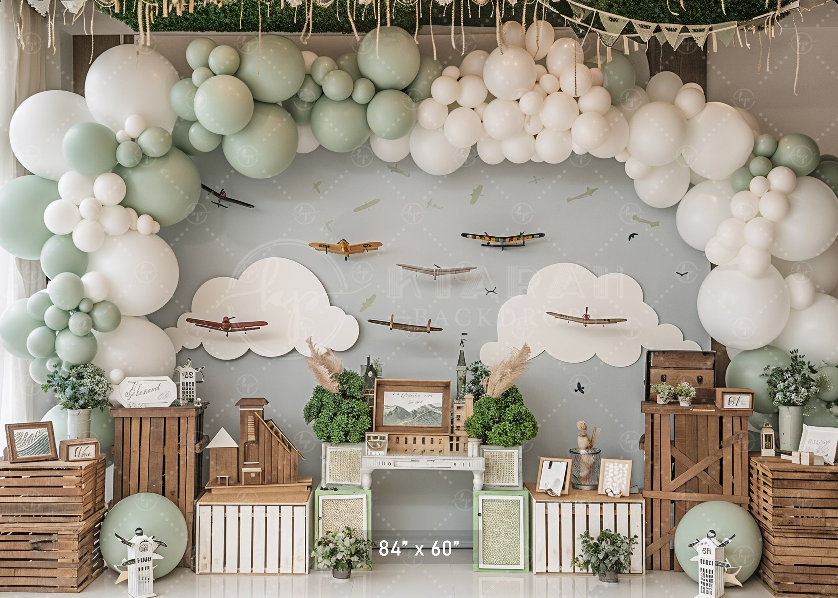 Vintage Aviation Adventure Backdrop