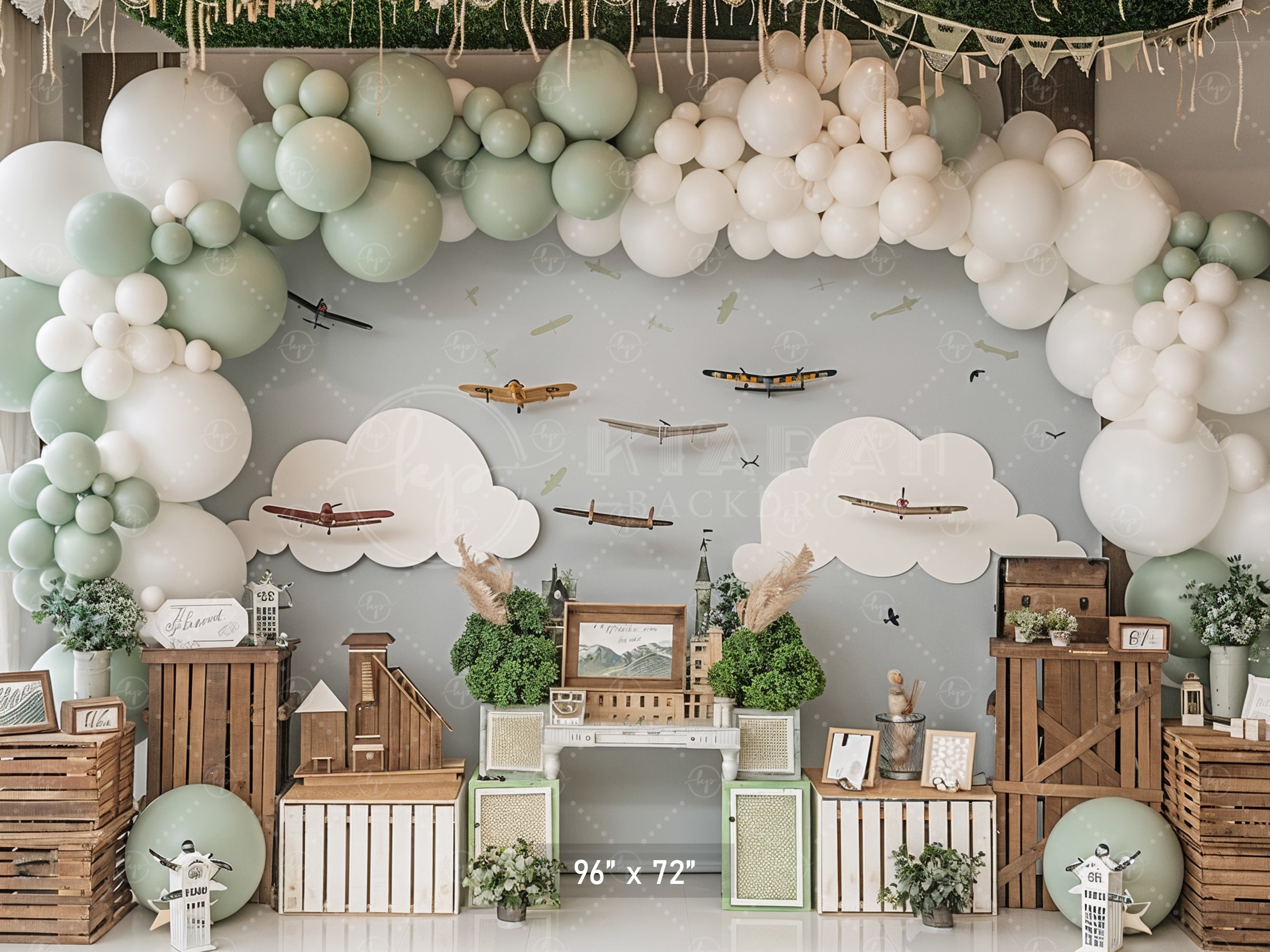 Vintage Aviation Adventure Backdrop
