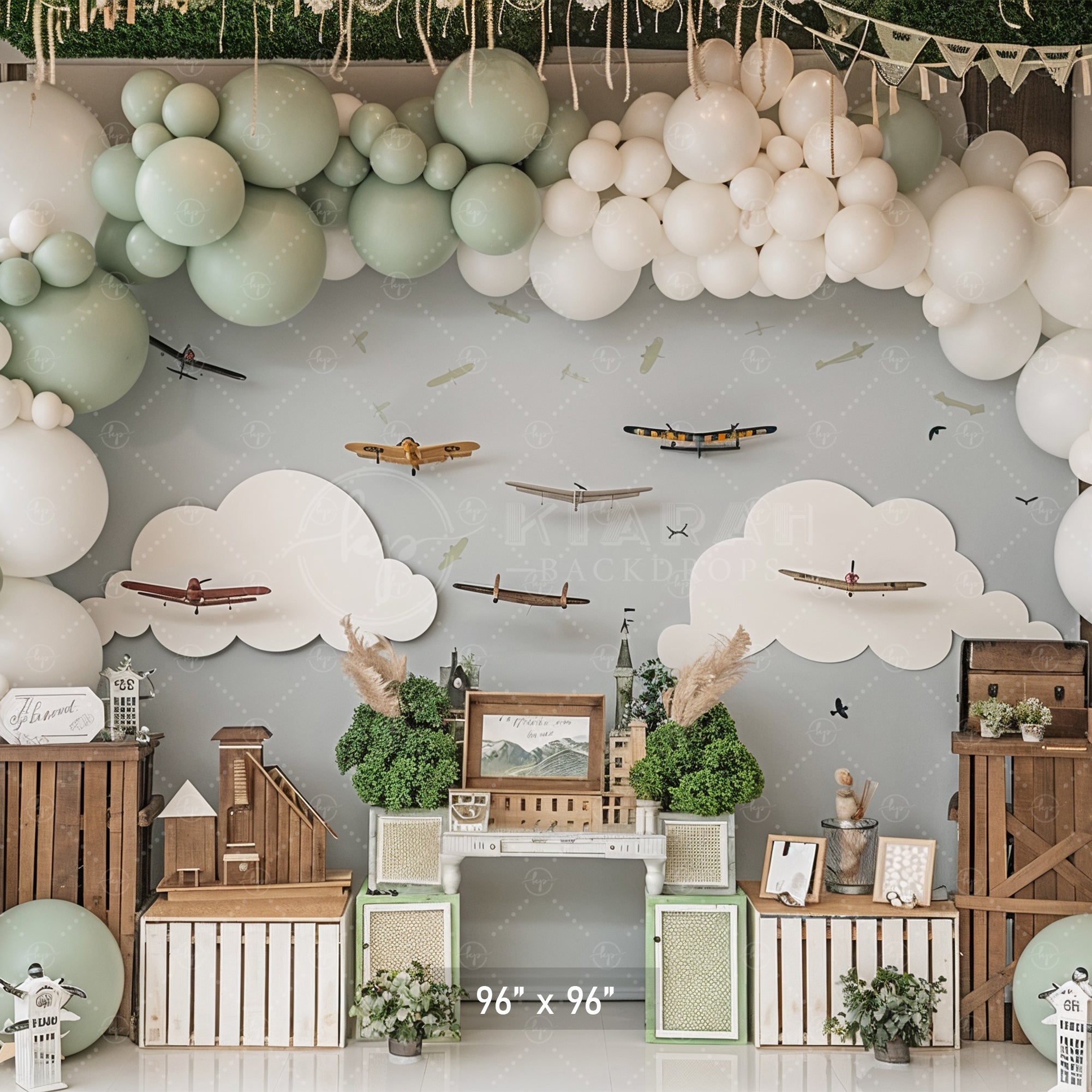 Vintage Aviation Adventure Backdrop