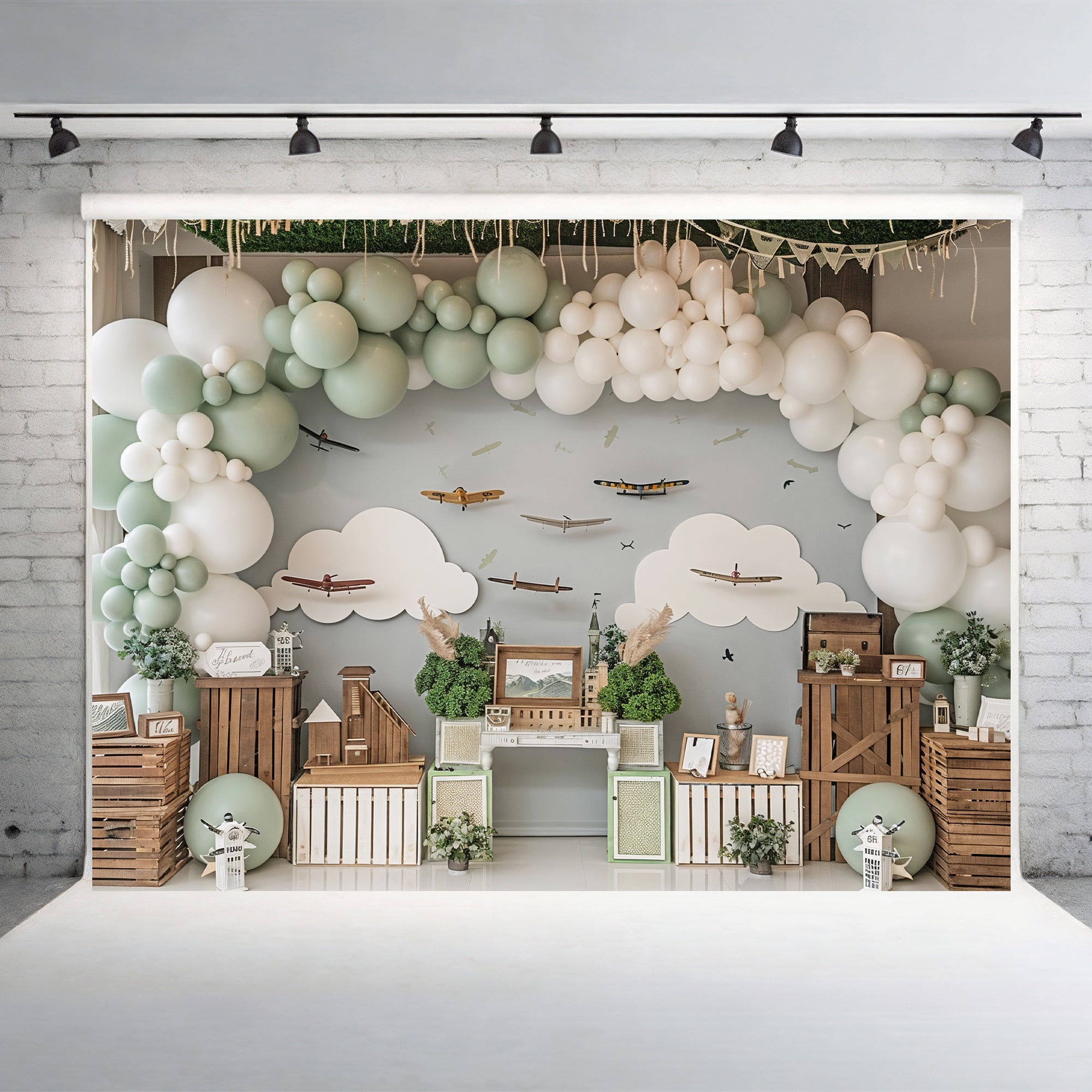 Vintage Aviation Adventure Backdrop