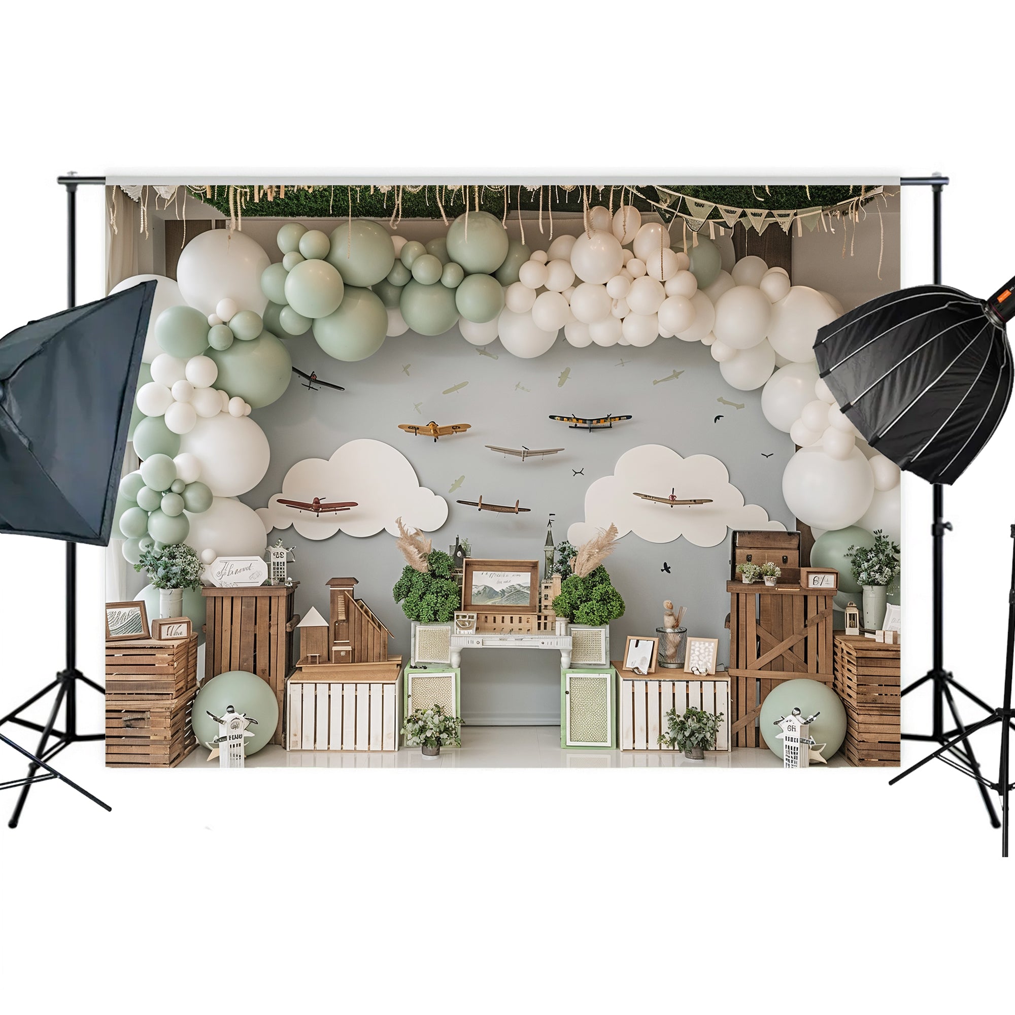 Vintage Aviation Adventure Backdrop