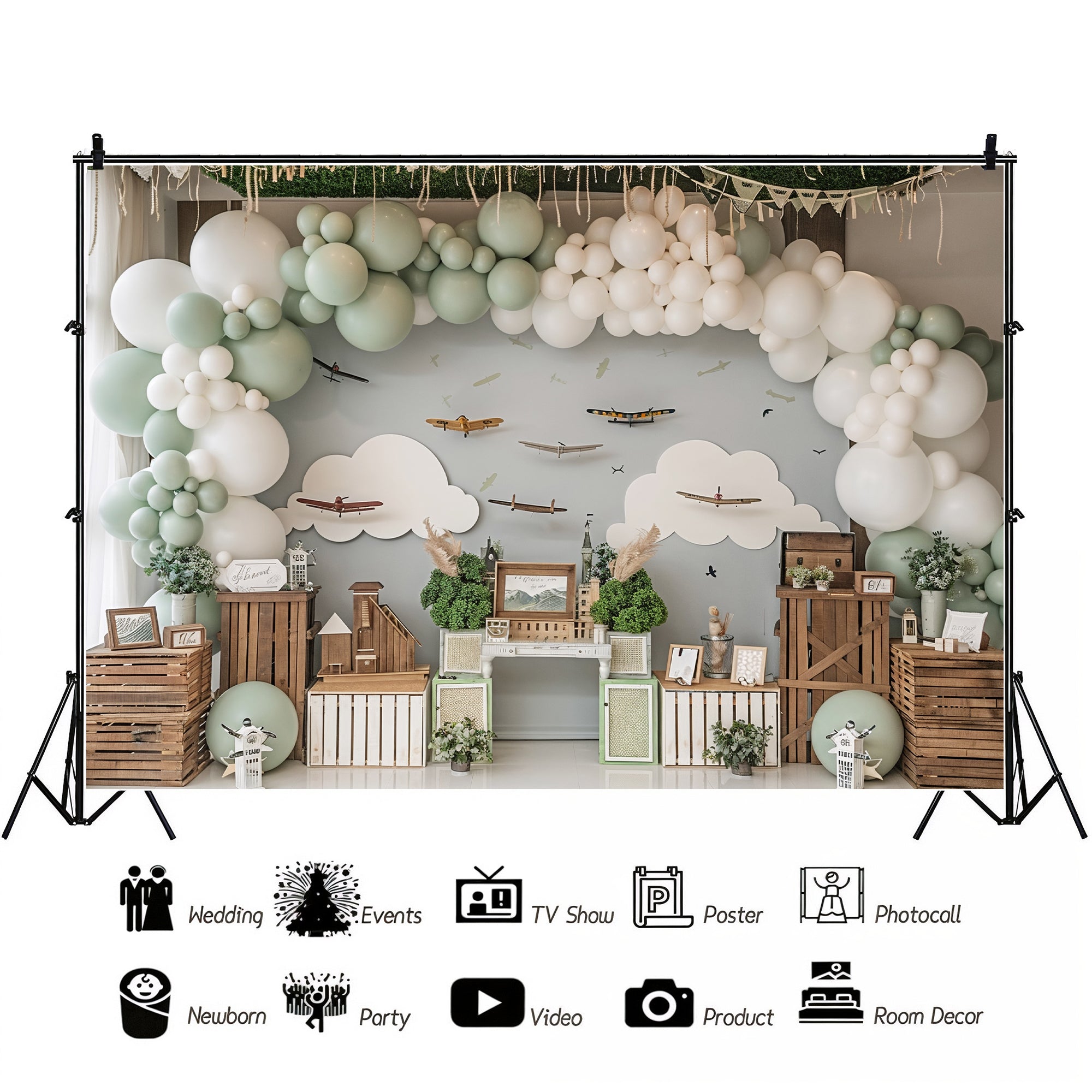 Vintage Aviation Adventure Backdrop