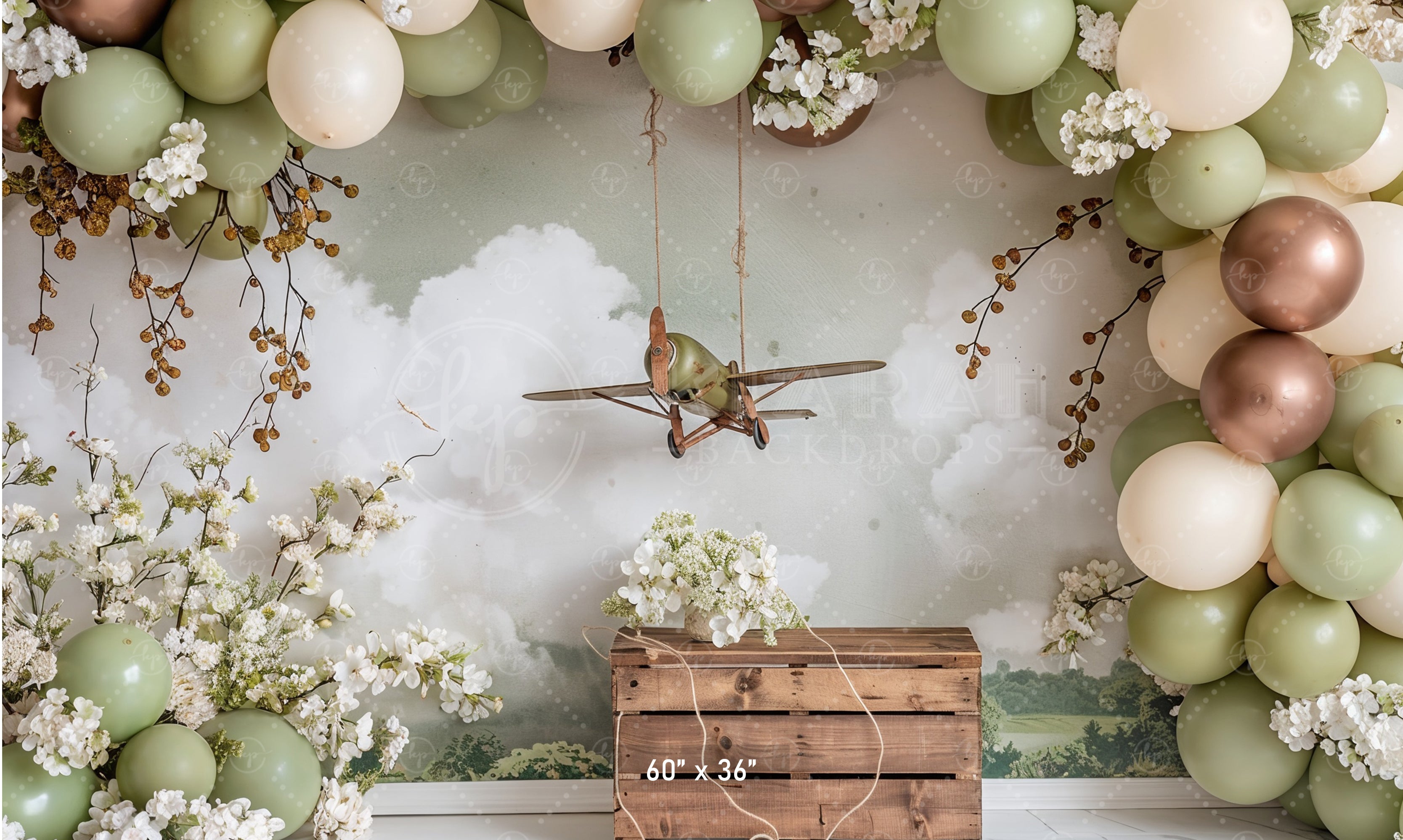 Rustic Aerial Adventure Backdrop