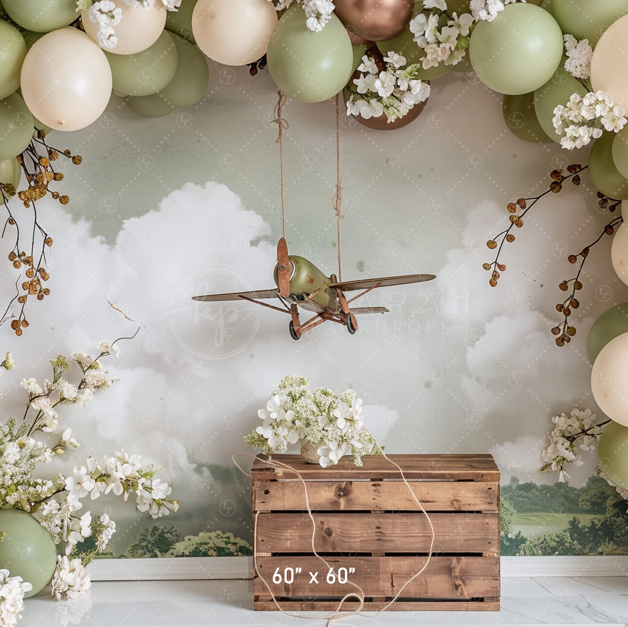 Rustic Aerial Adventure Backdrop